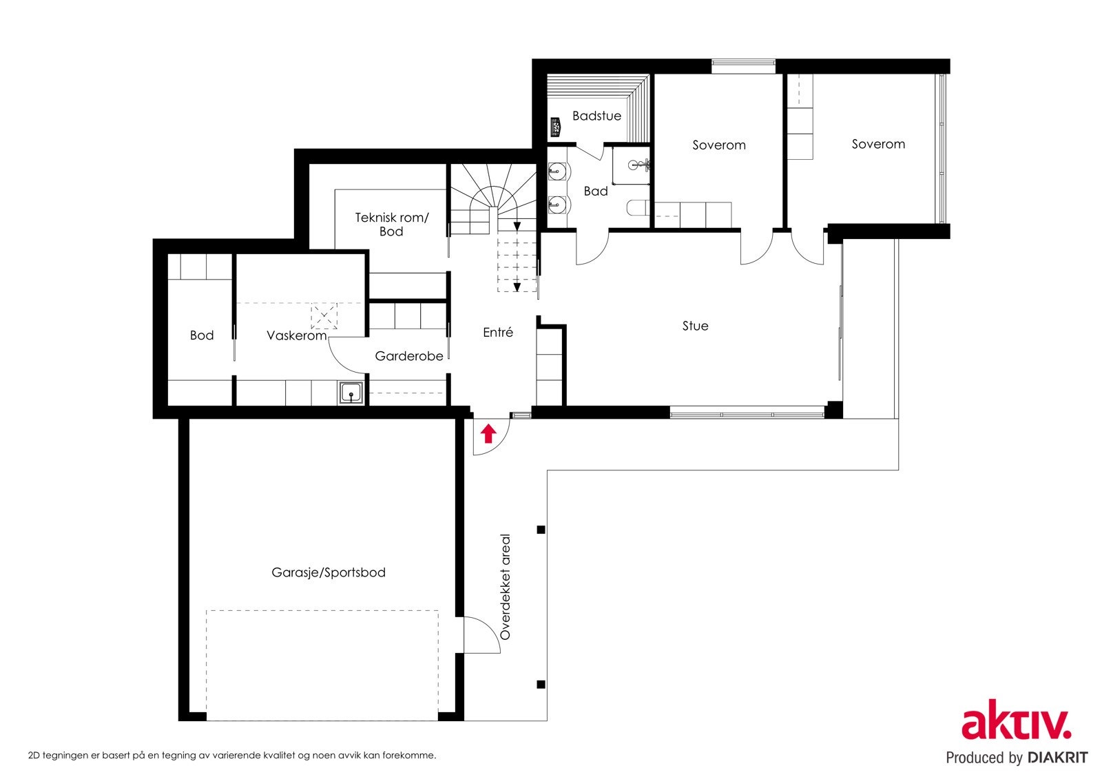 2D plantegning første etasje Galleribilde