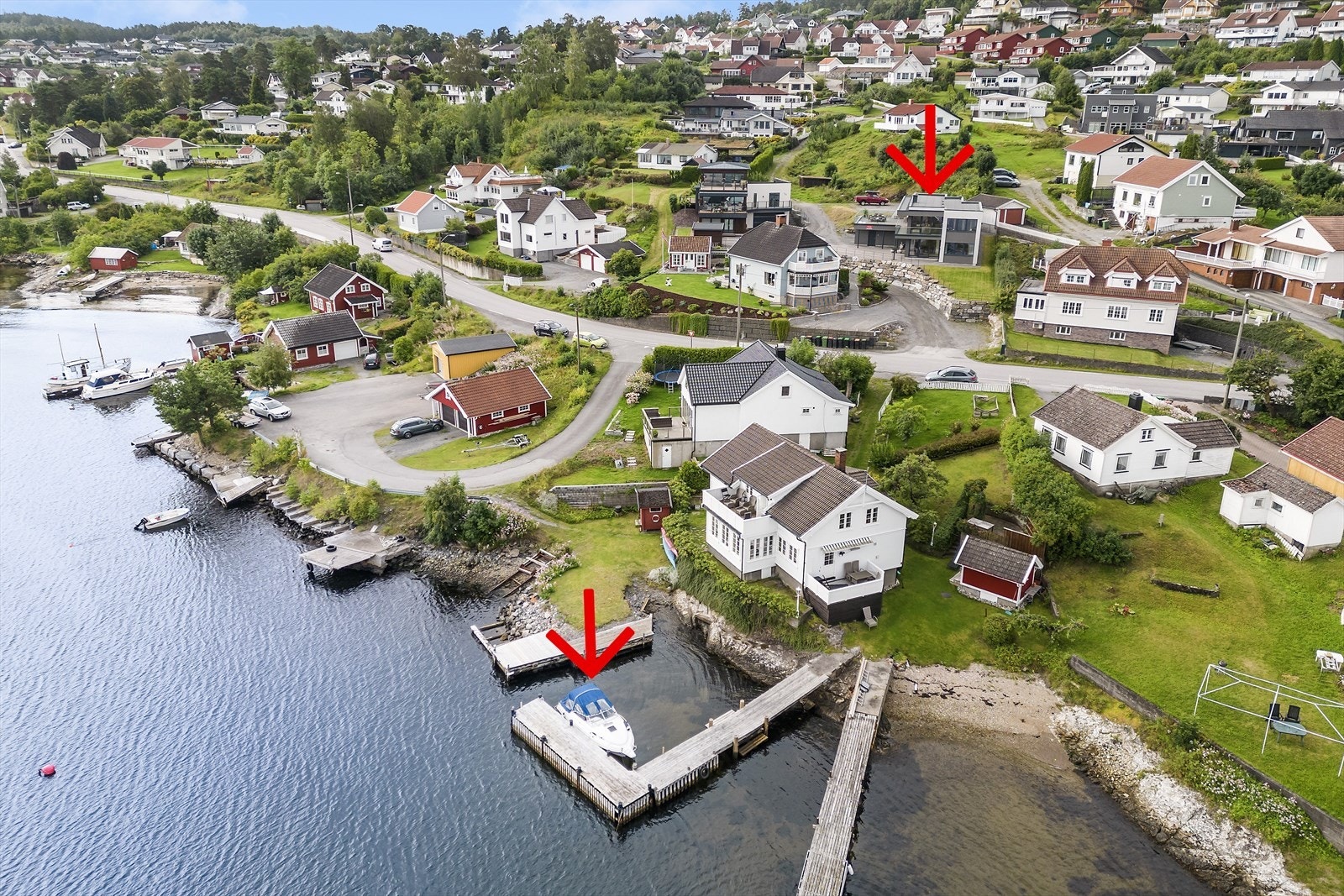 Oversikt med merket båtplass Galleribilde