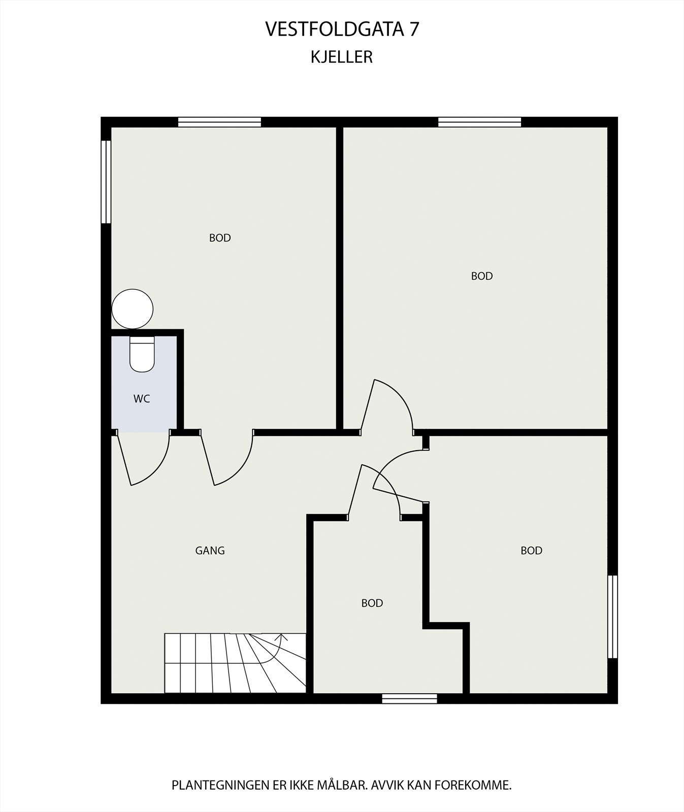 Plantegning av kjeller Galleribilde