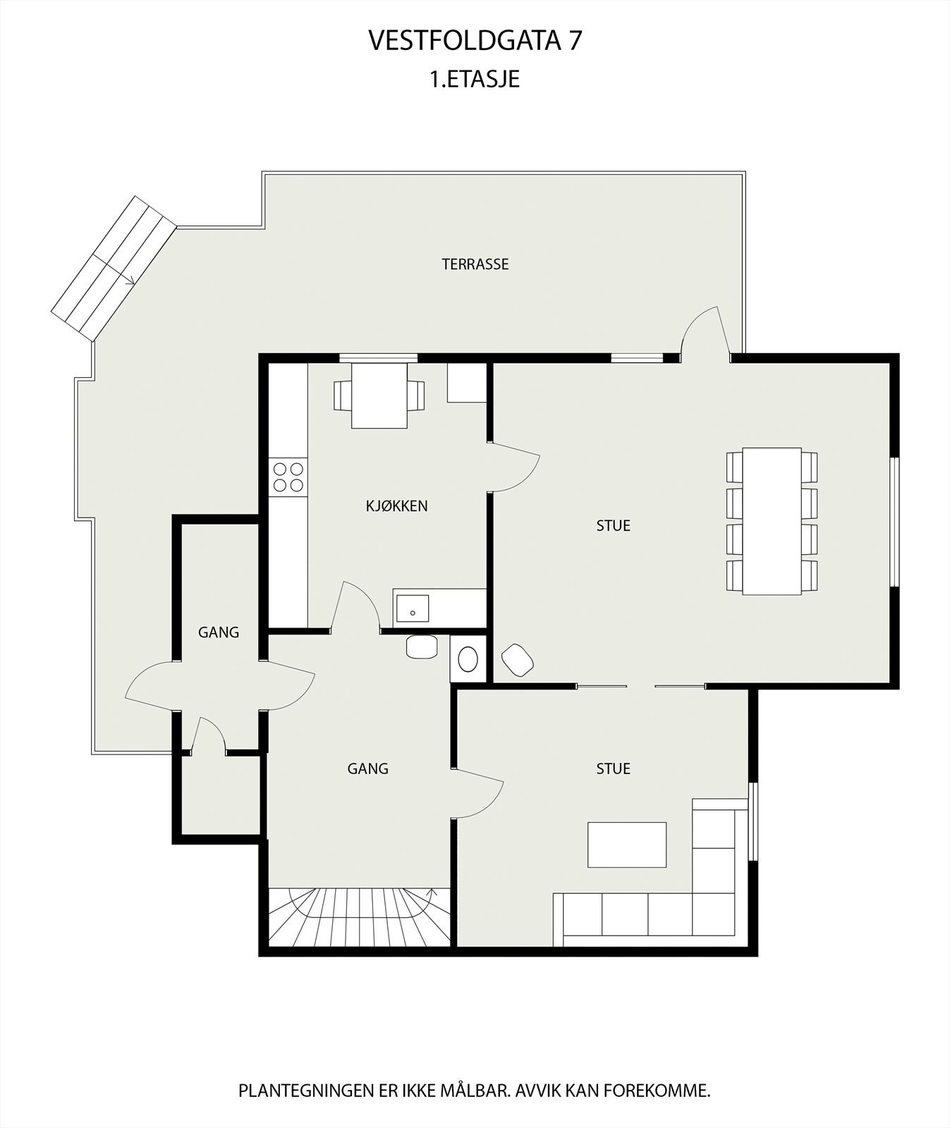 Plantegning av 1.etasje Galleribilde