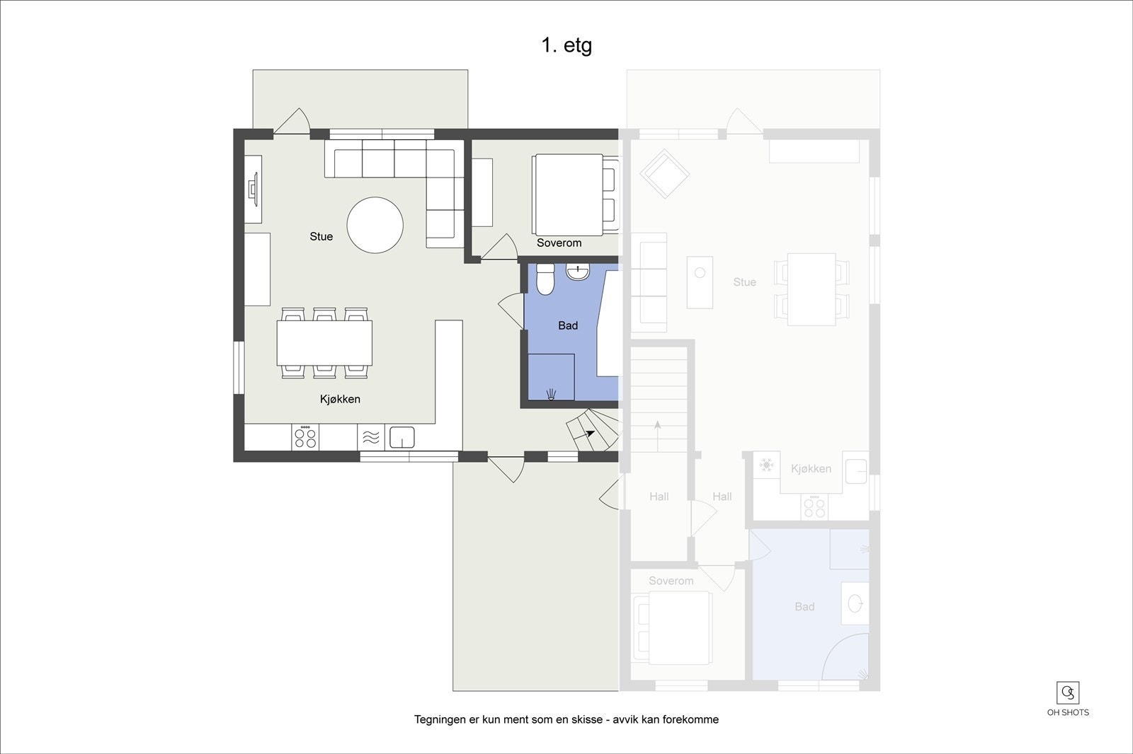 Plantegning (del fra 2011 - 1. etg.) Galleribilde