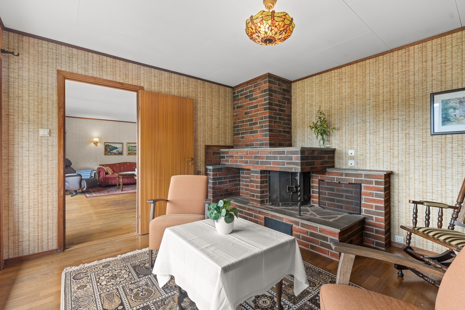 Peisestue ligger rett ved stuen. Galleribilde