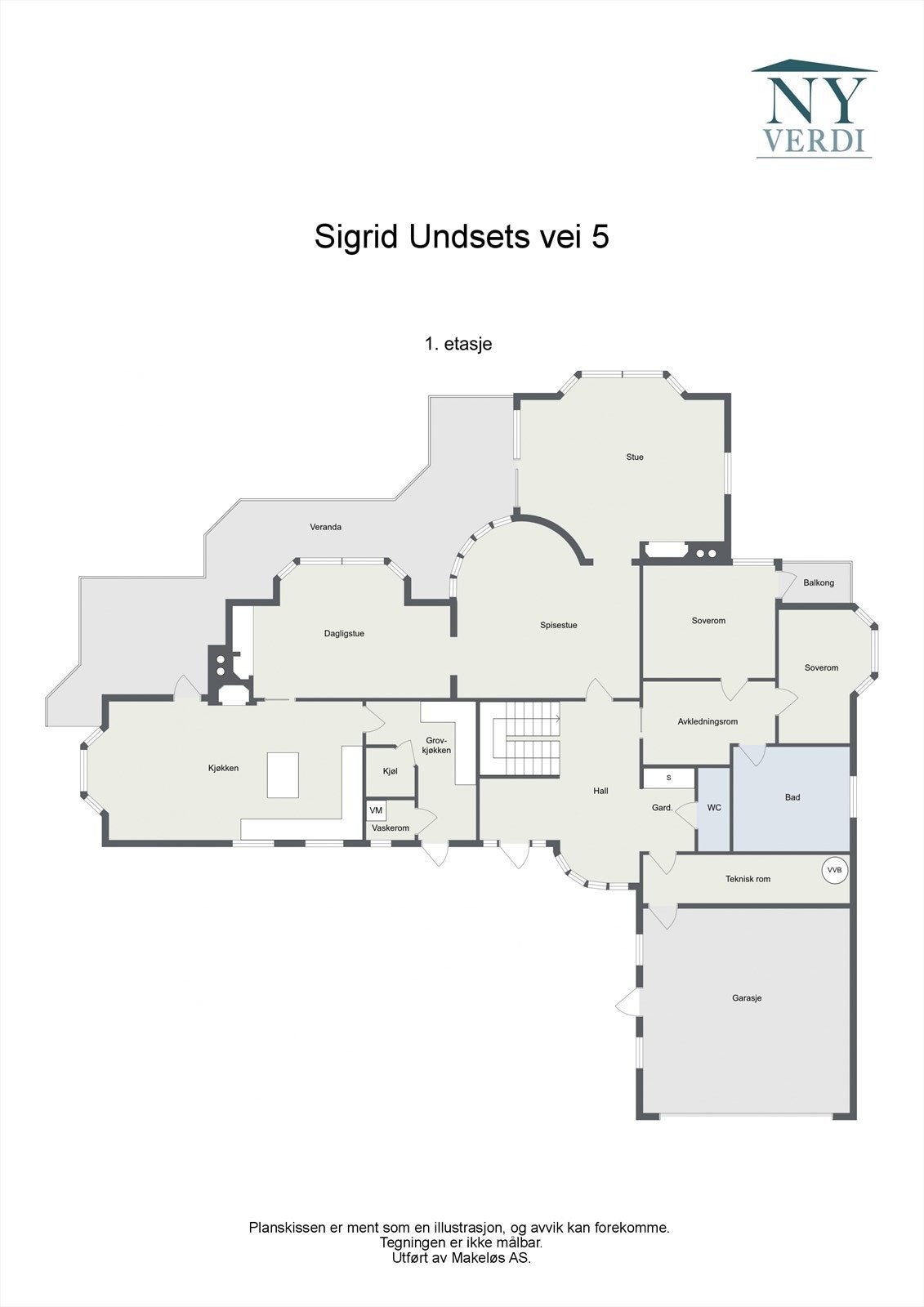 Sigrid Undsets vei 5 - 1. etasje. Galleribilde