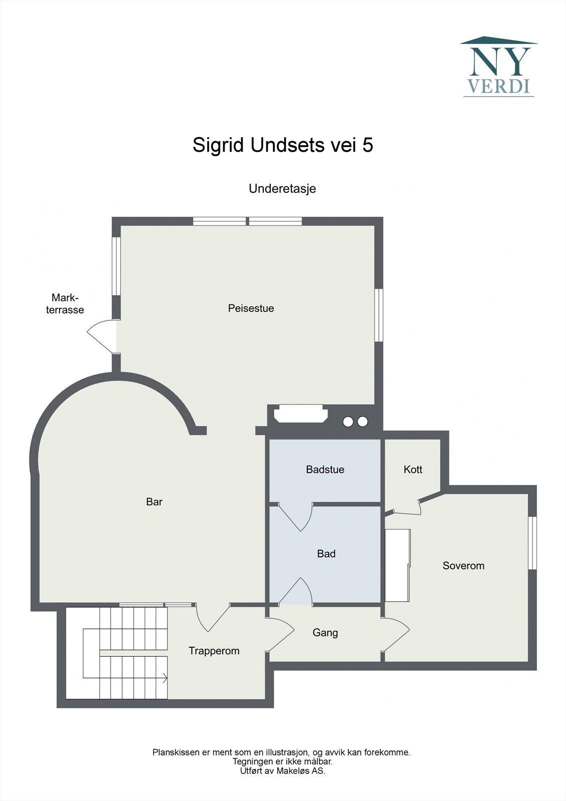 Sigrid Undsets vei 5 - Underetasje. Galleribilde