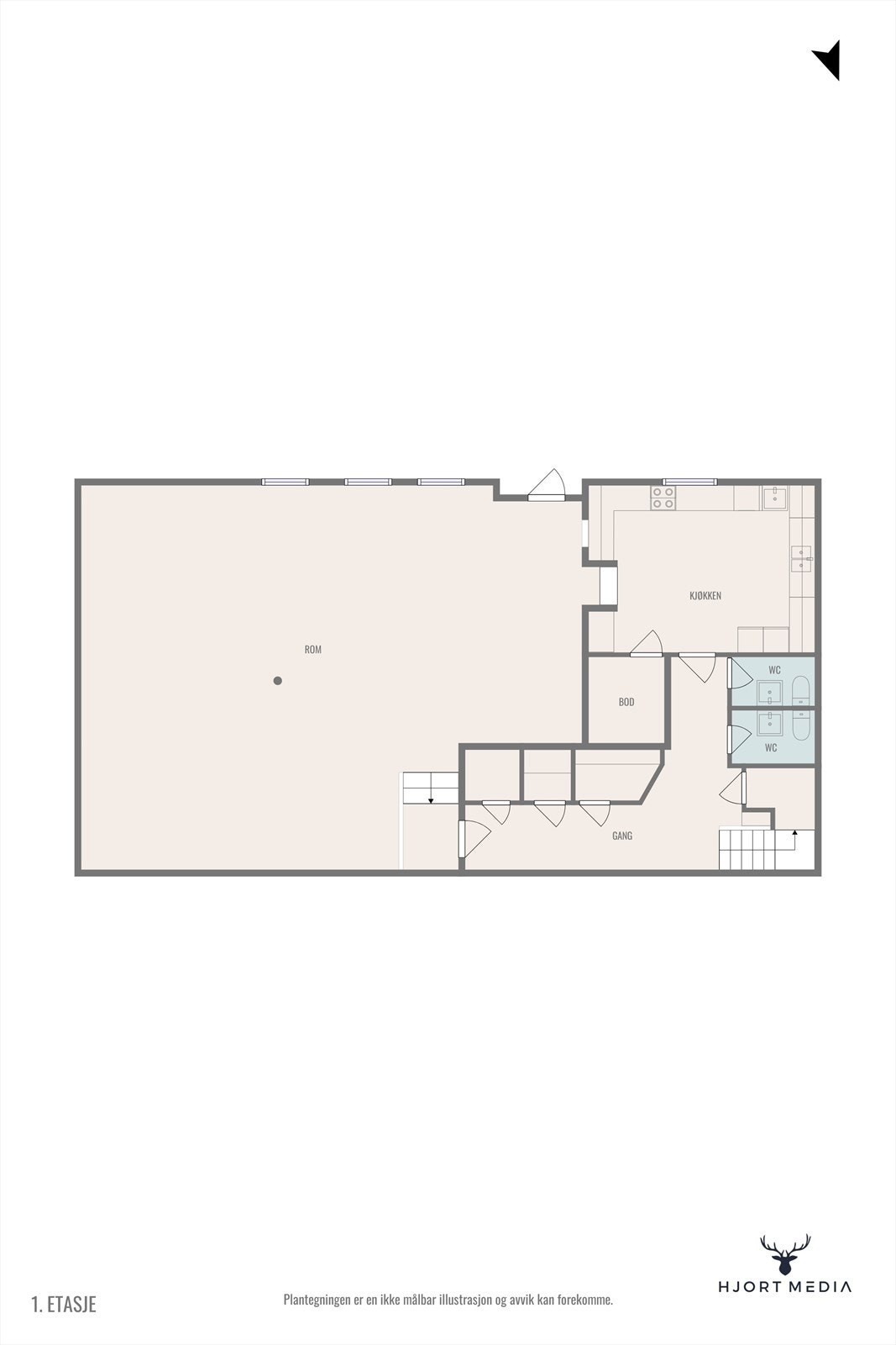 Plantegning forsamlingshus Galleribilde