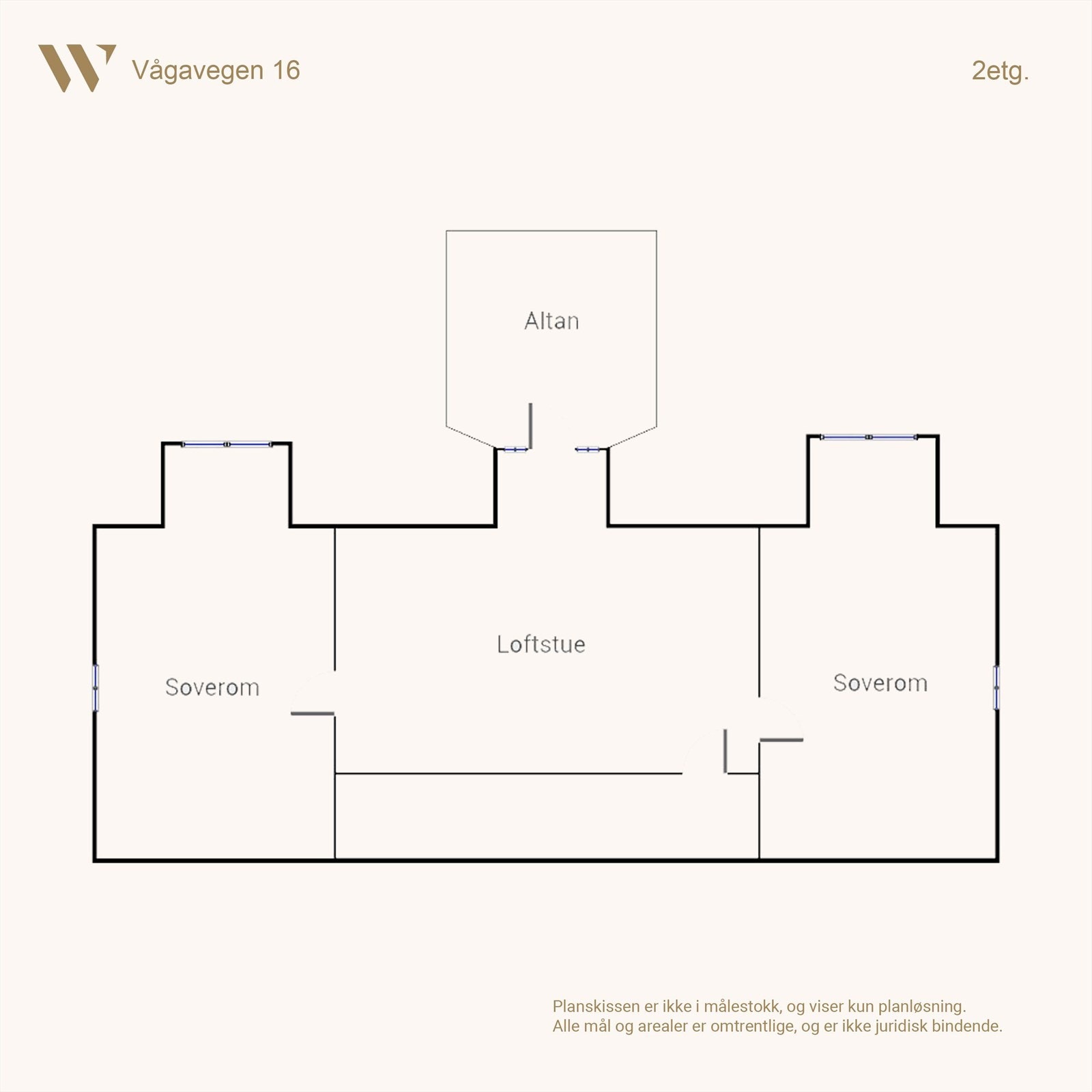 Planskisse - Loft etasje Galleribilde