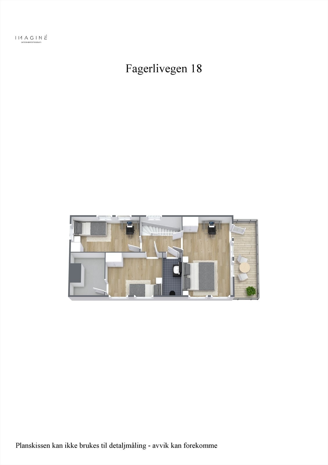 Plantegning - 3D - 2 Etg Galleribilde