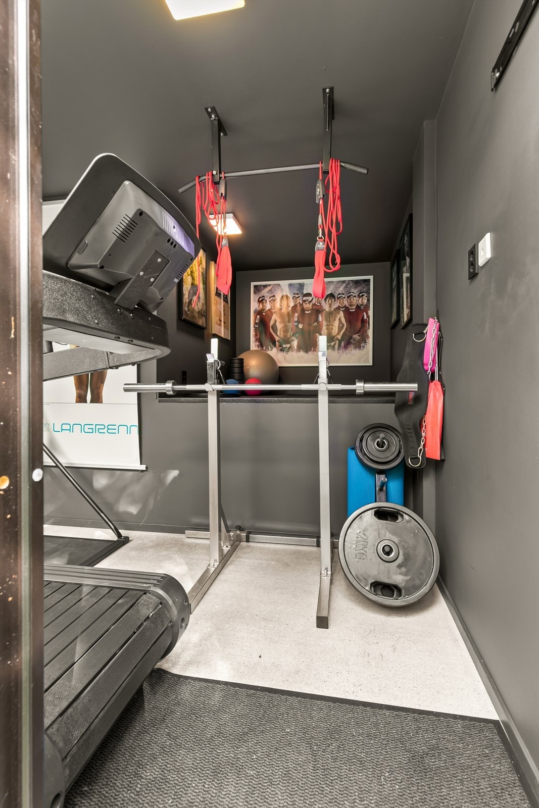 Treningsrom i eget uthus ved terrassen Galleribilde