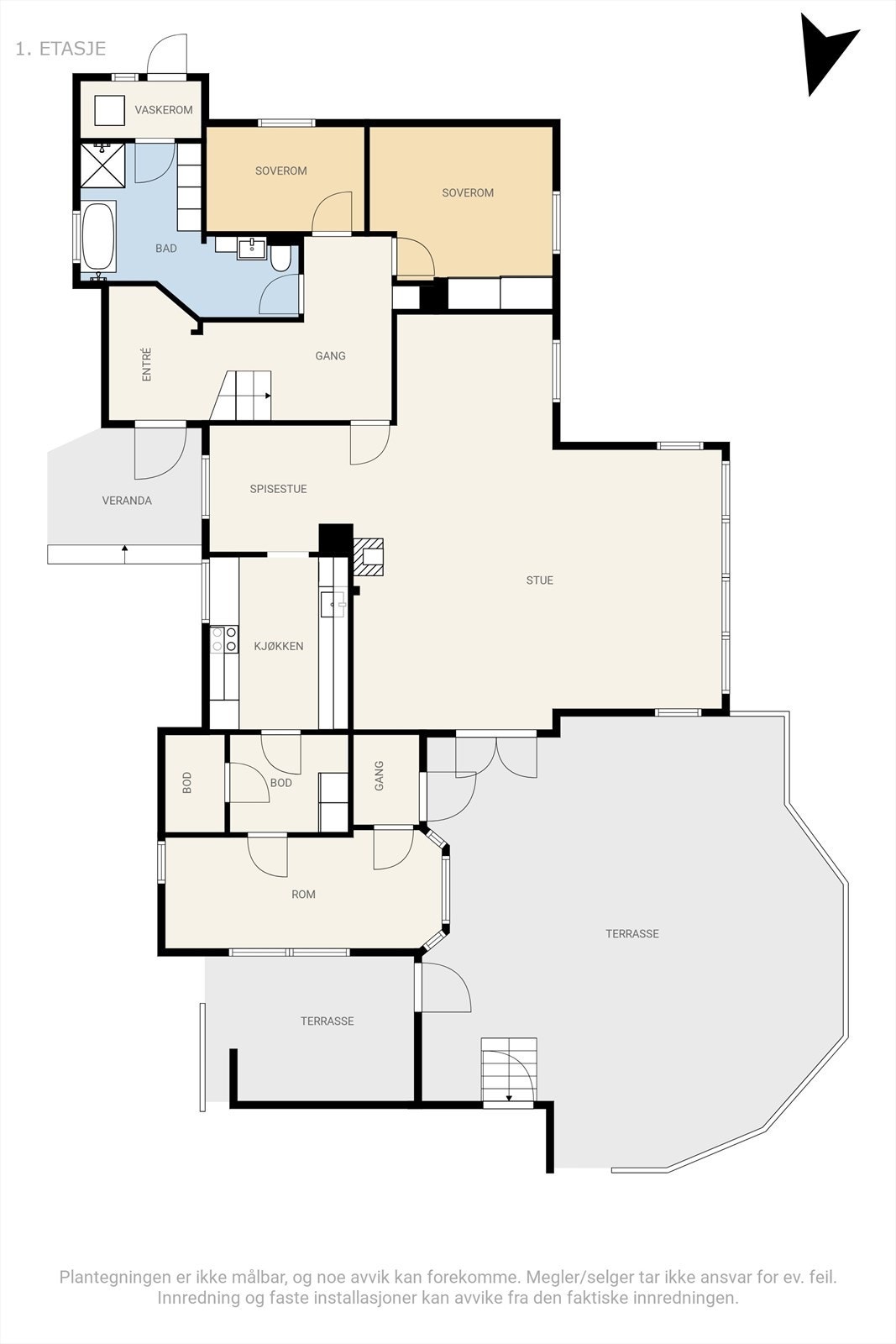 Planskisse første etasje. Galleribilde