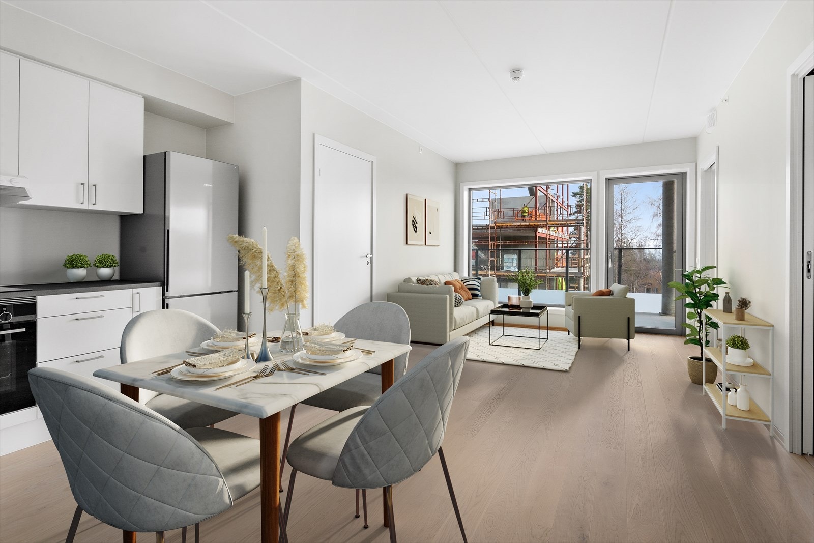 Kjøkken stue med digital styling Galleribilde