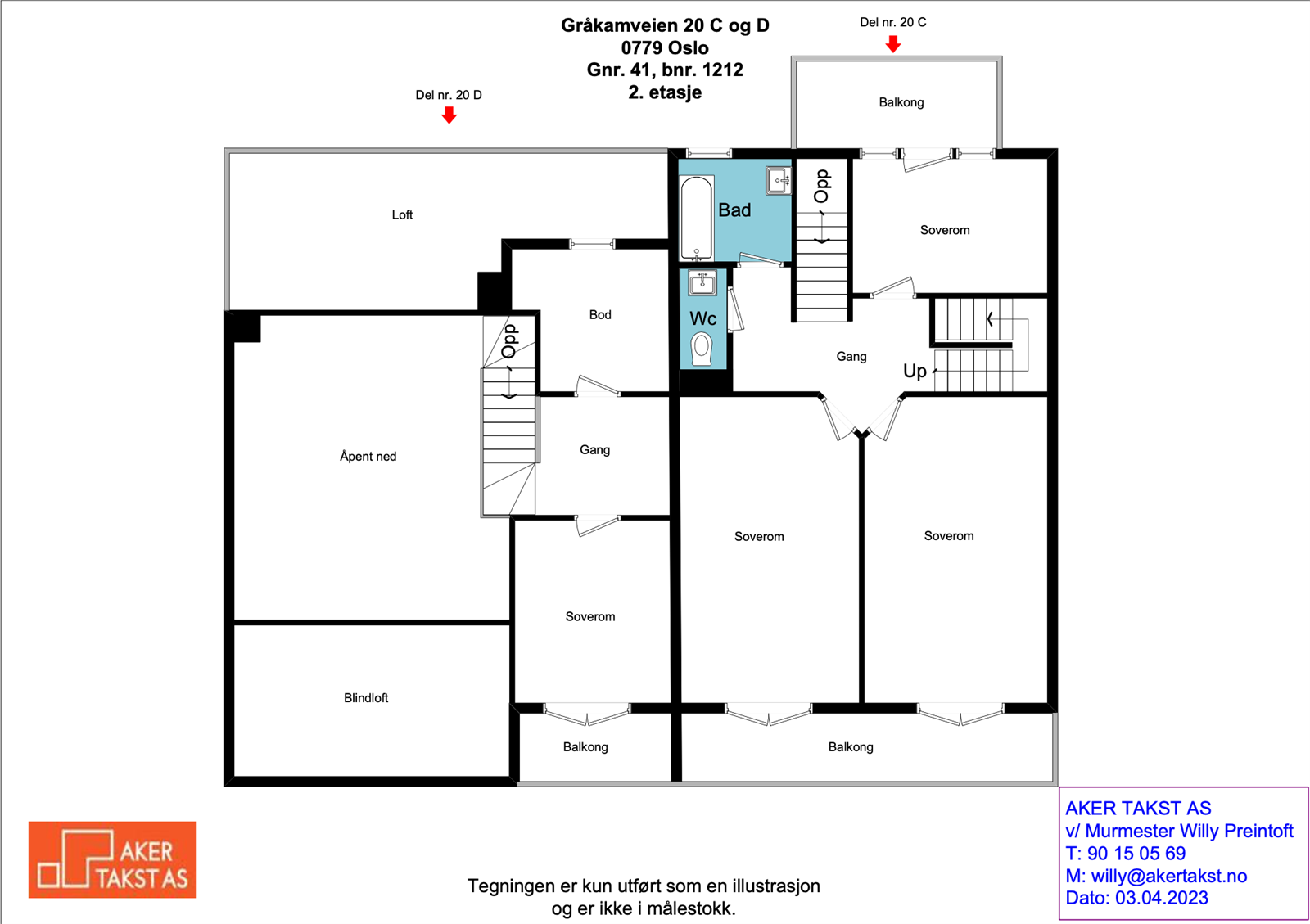 Plantegning 2.etasje Galleribilde