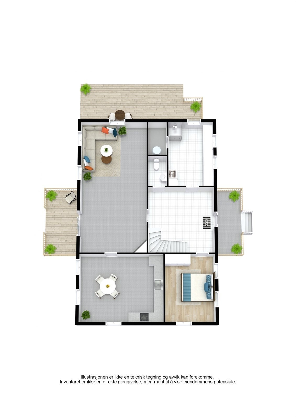 plantegning 1. etasje. Galleribilde