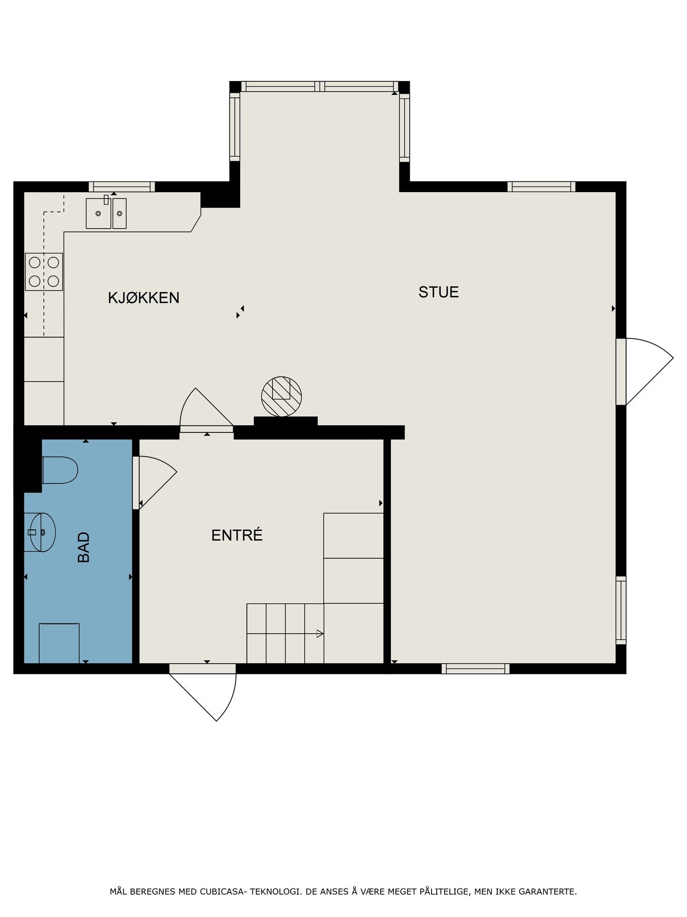 Plantegning hovedetasje Galleribilde