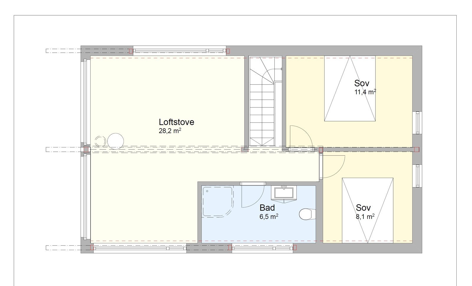 Planløsning 2. etg Galleribilde