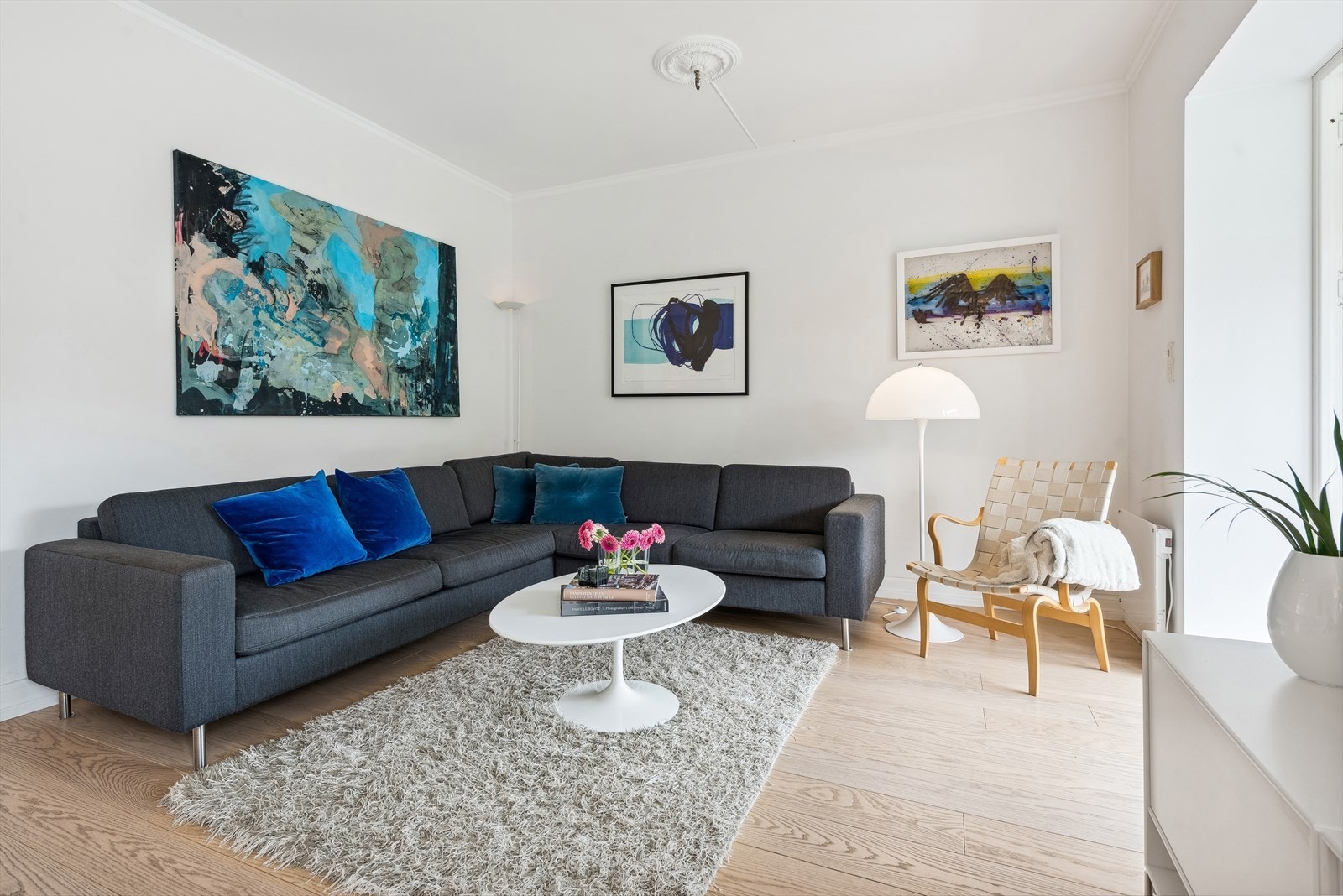 Hyggelig sofakrok i stuen. Galleribilde