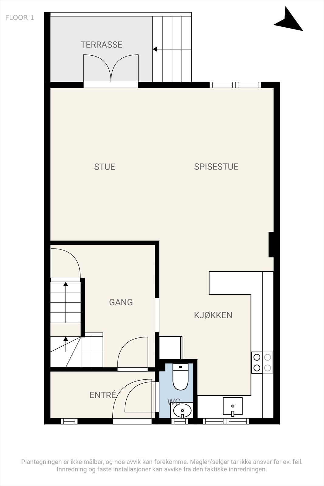 Plantegning 1.etasje Galleribilde