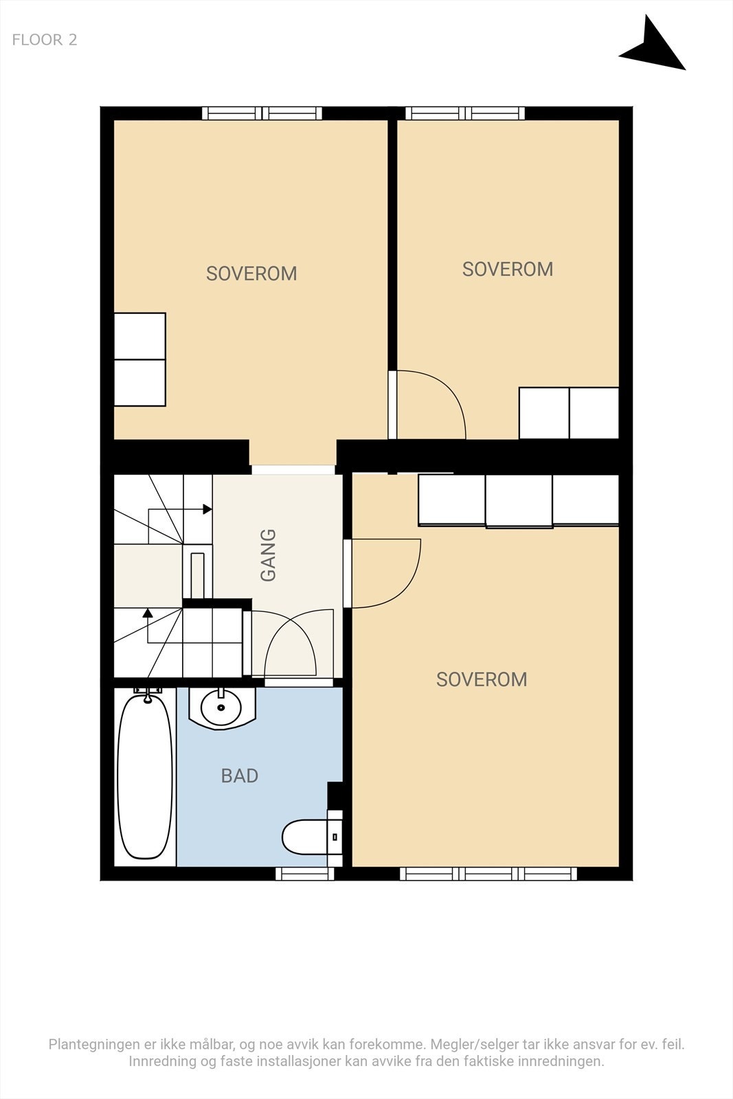 Plantegning 2.etasje Galleribilde