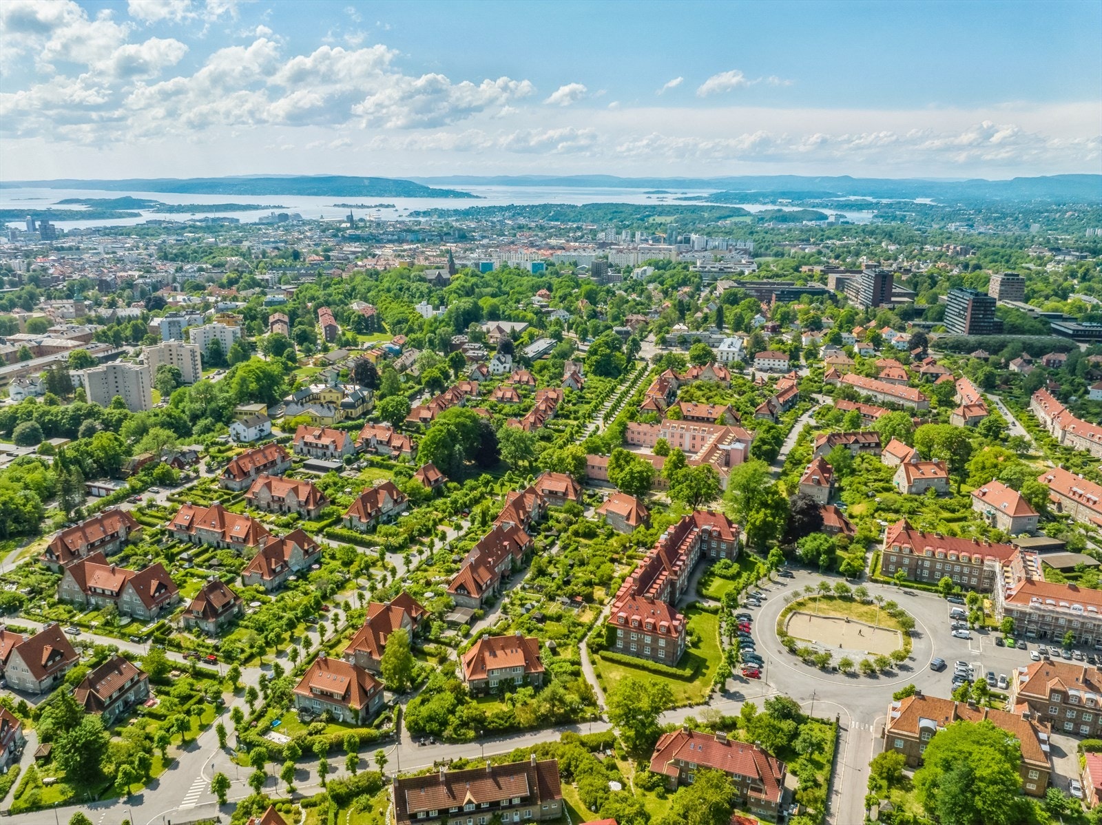 Ullevål Hageby: Et særdeles attraktivt boområde med lite trafikk og med murgårder fra 1920-årene i kvartalsbebyggelse. Galleribilde