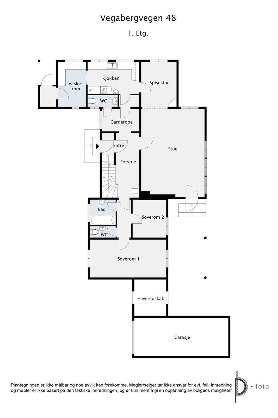 Plantegning 1.etg. Galleribilde