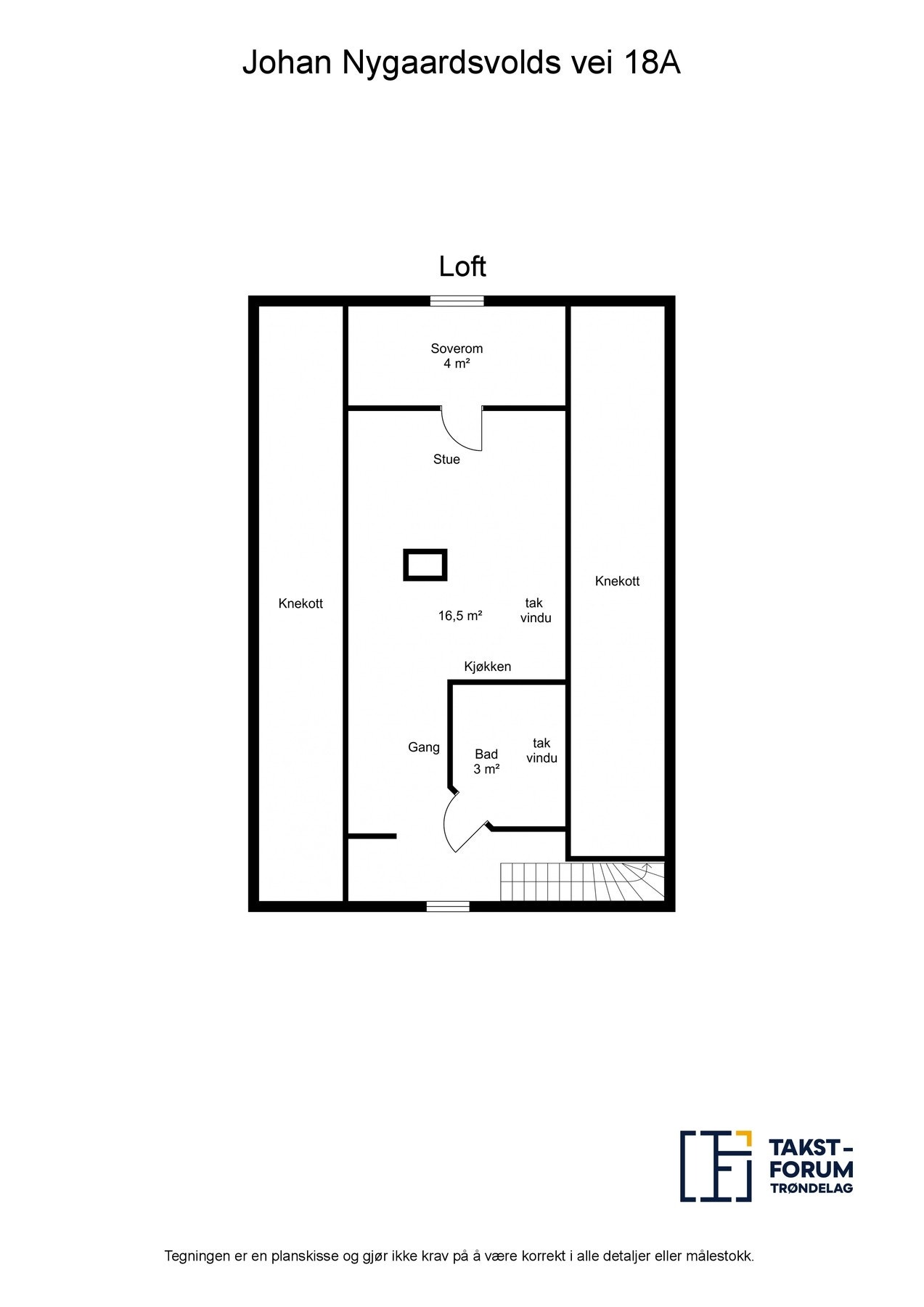 Planskisse loft Galleribilde