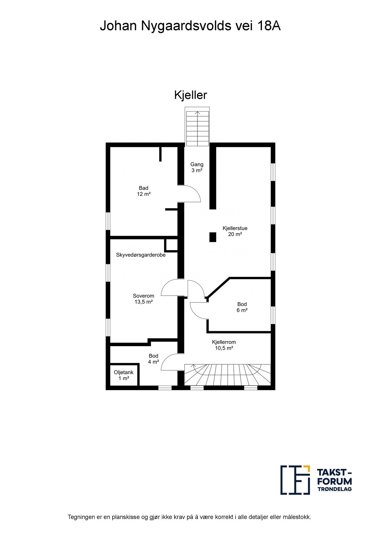 Planskisse kjeller Galleribilde