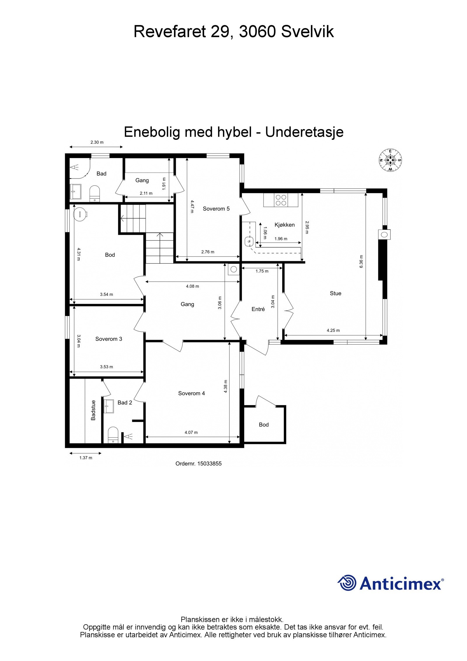 Plantegning av underetasjen Galleribilde