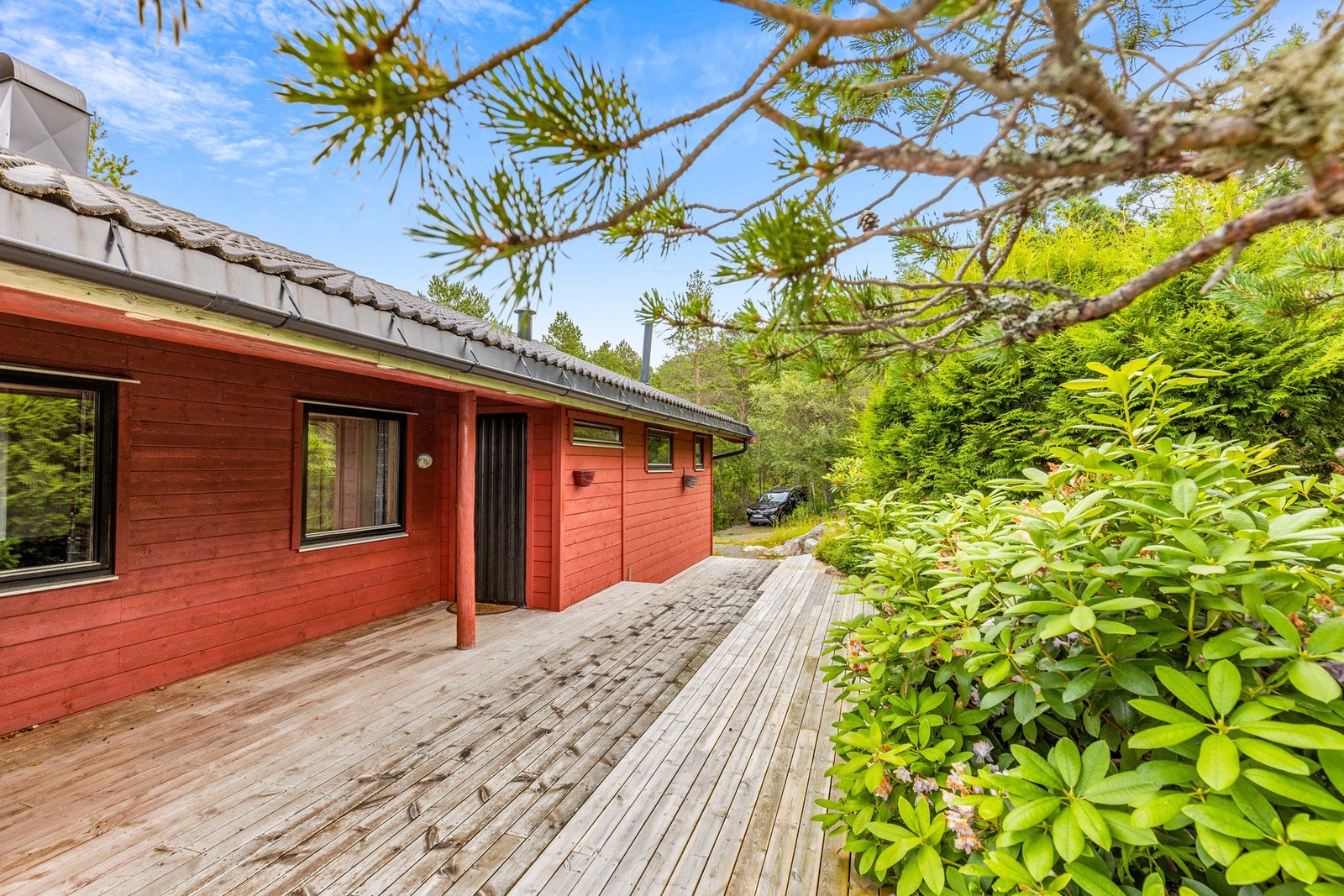 Hytta ligger i flotte omgivelser og har bilvei helt frem. Galleribilde
