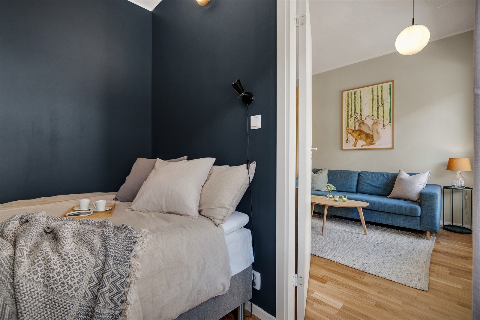 - Her har du god plass til både garderobeskap og dobbeltseng - Galleribilde