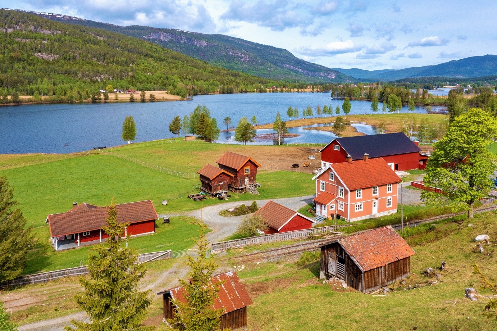 Fløtterud Gård, nydelig beliggende på solsiden av Numedalslågen. Fløtterud er en stor skogeiendom med 2.943 dekar produktiv skog, 68 dekar fulldyrka jord, hvor alle jordene ligger samlet rett rundt gården. Godt beite rett på oversiden av gårdtunet. Galleribilde
