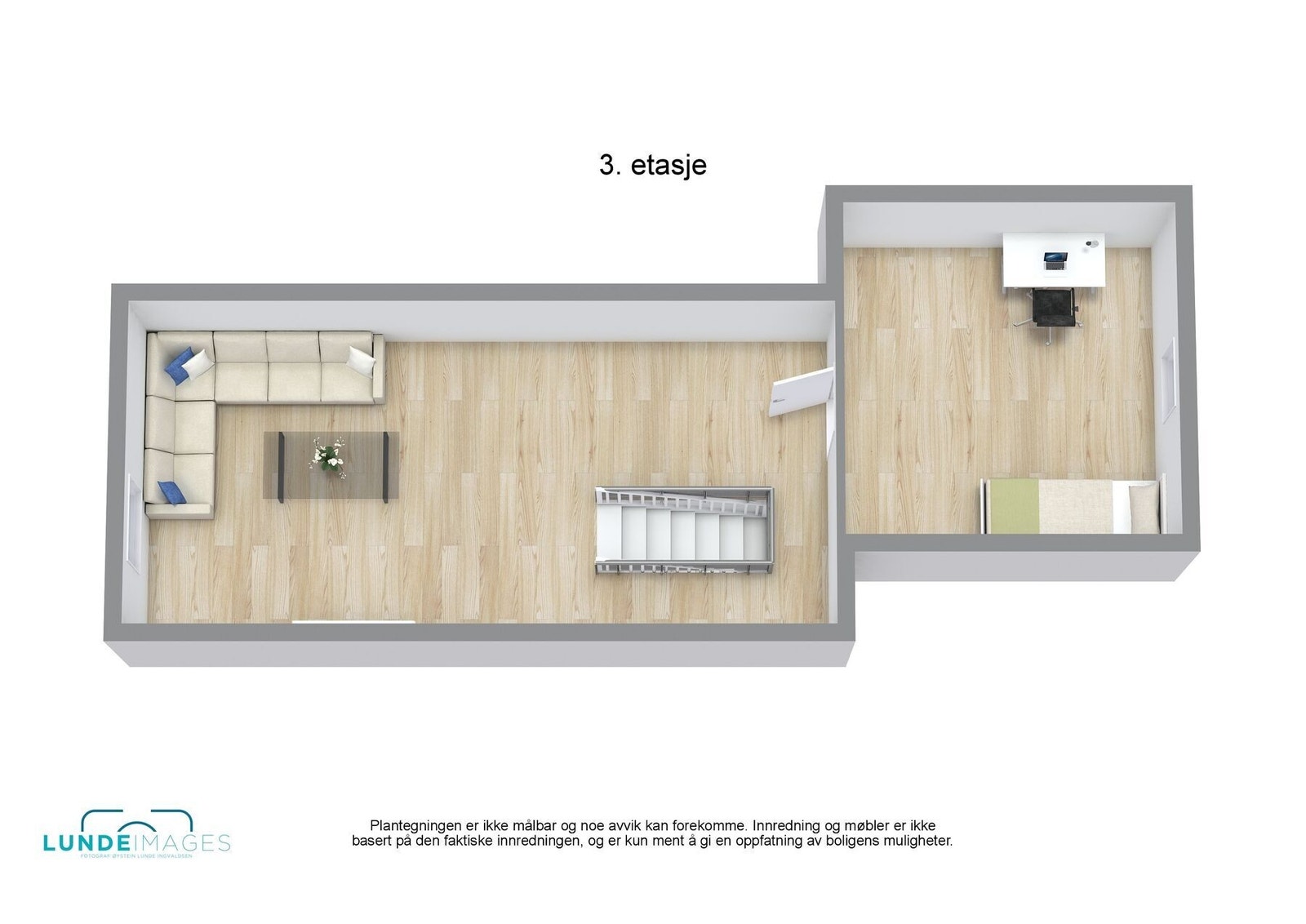 Planskisse 3. etasje 3D - ikke målbar Galleribilde