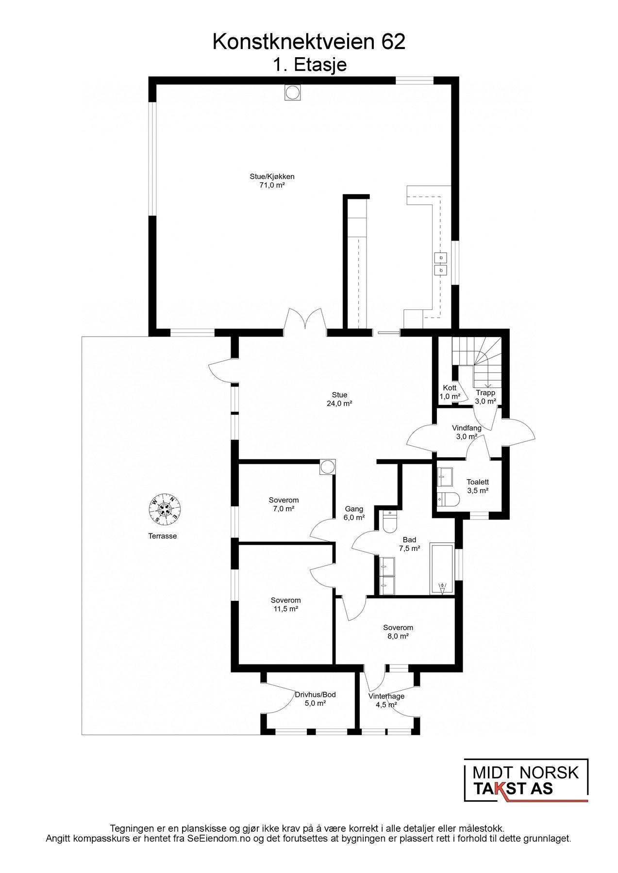 Planskisse. 1.etasje. Galleribilde