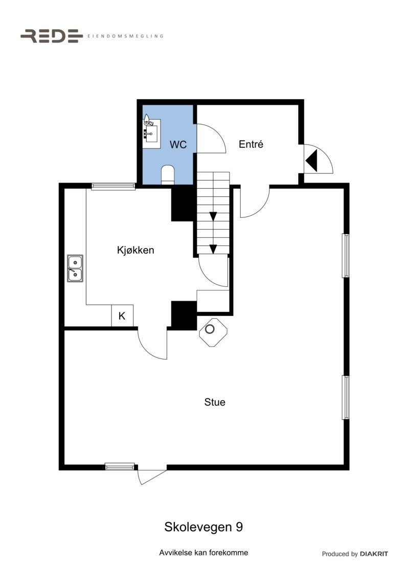 Planskisse 1. etasje Galleribilde