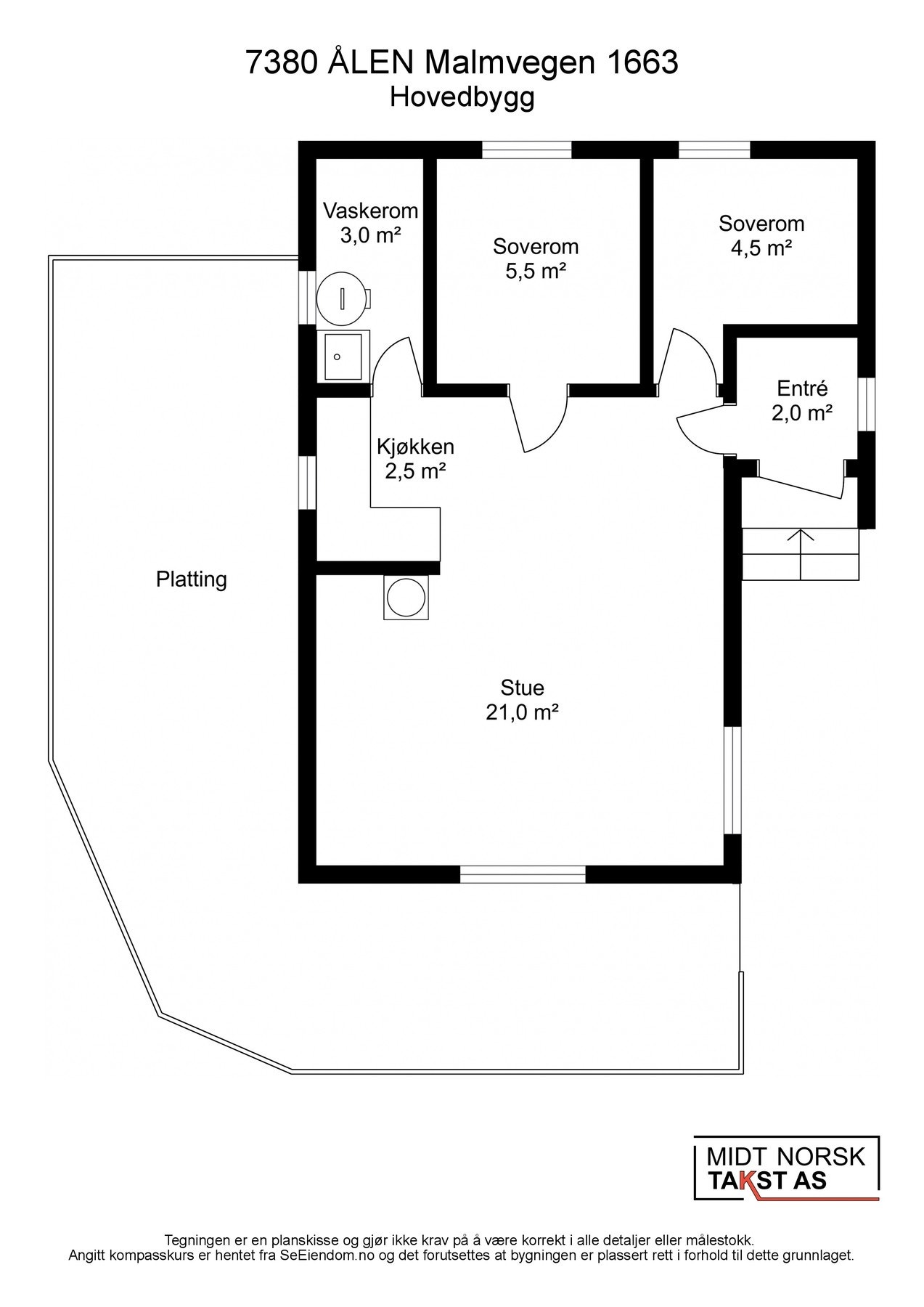 Planskisse. Hovedhytte. Galleribilde