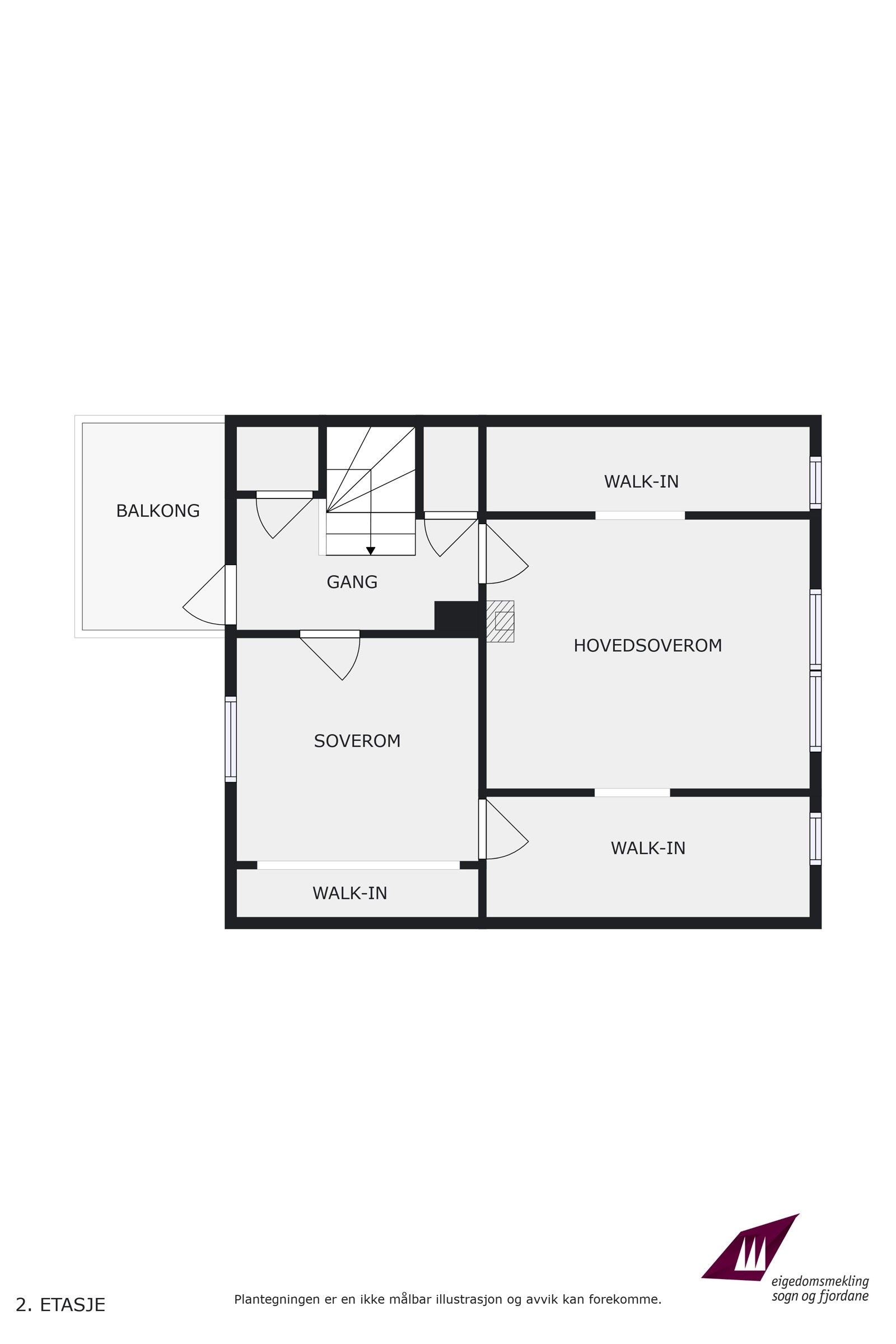 Plantegning loft Galleribilde