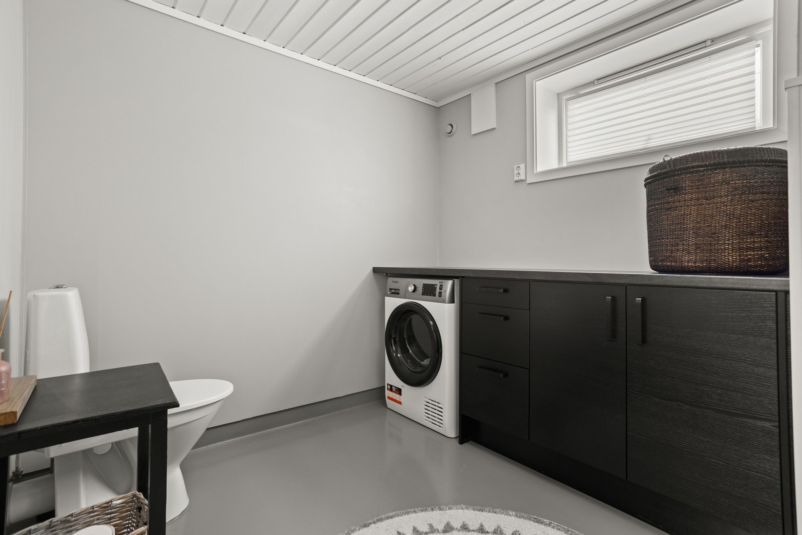 Vaskerommet er også utstyrt med toalett Galleribilde