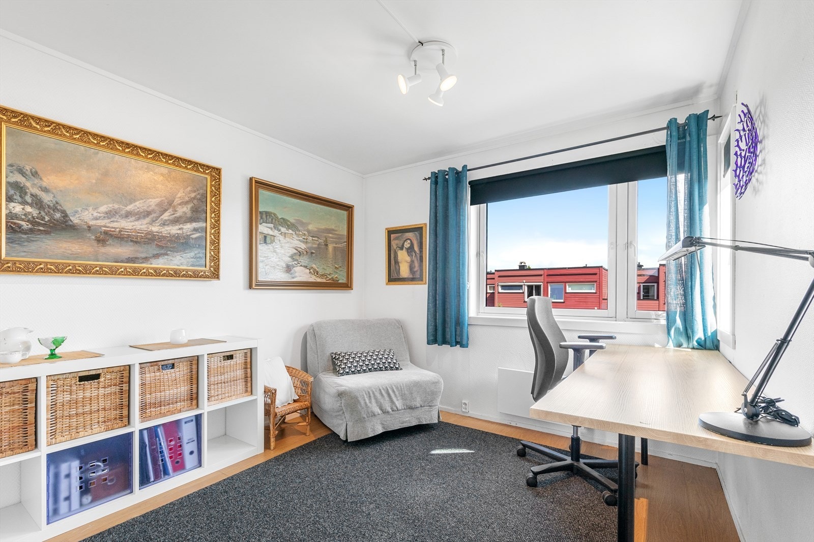 Soverom nr. 3 som i dag er benyttet som kontor. Galleribilde