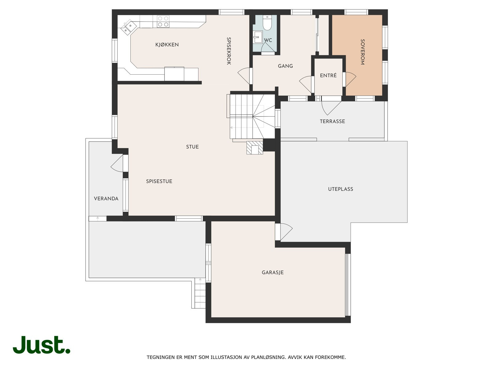Planskisse 2.etasje, hovedplan.