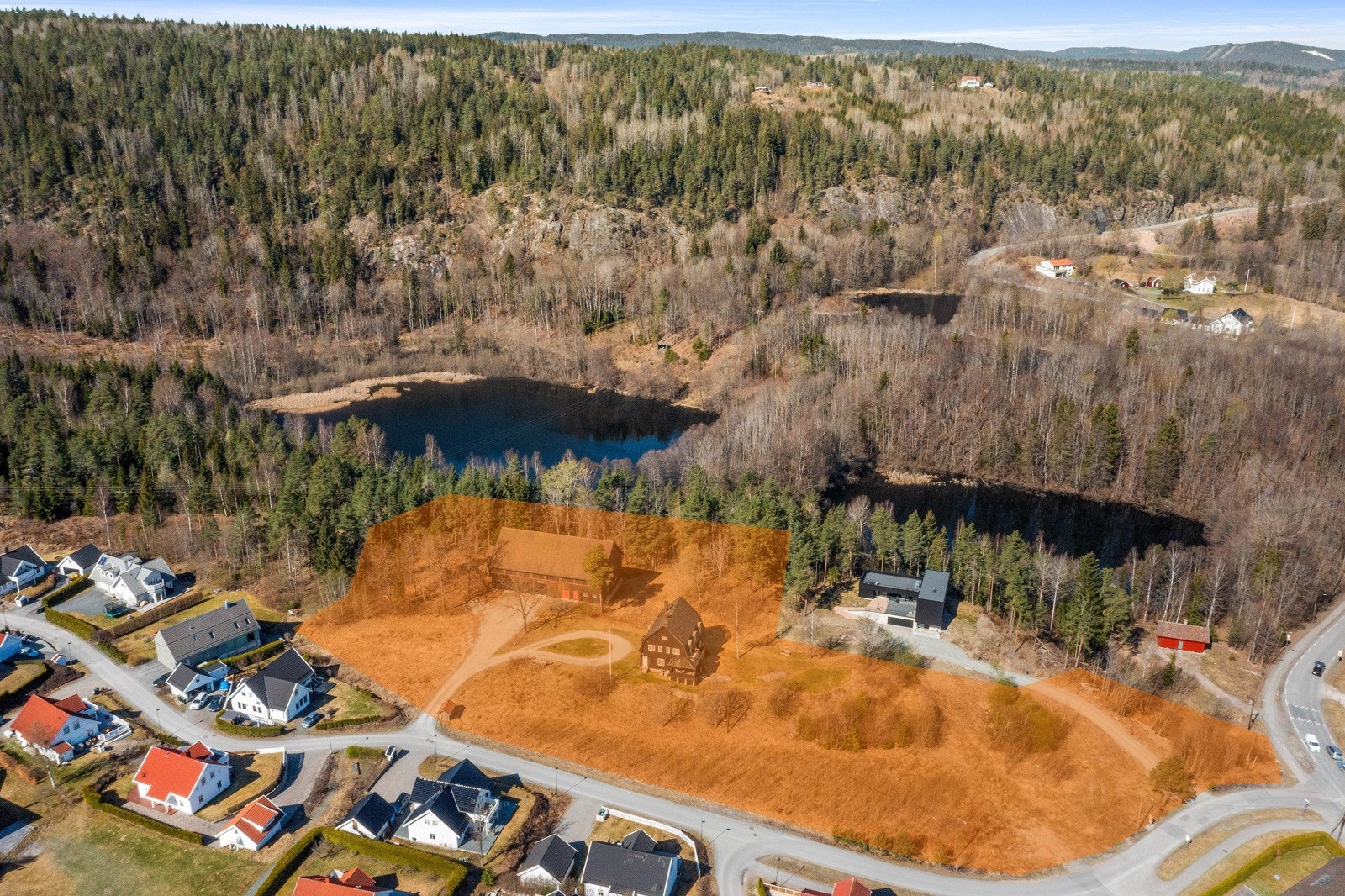 Markert felt visualiserer tomten på hele 13,5 mål. Galleribilde