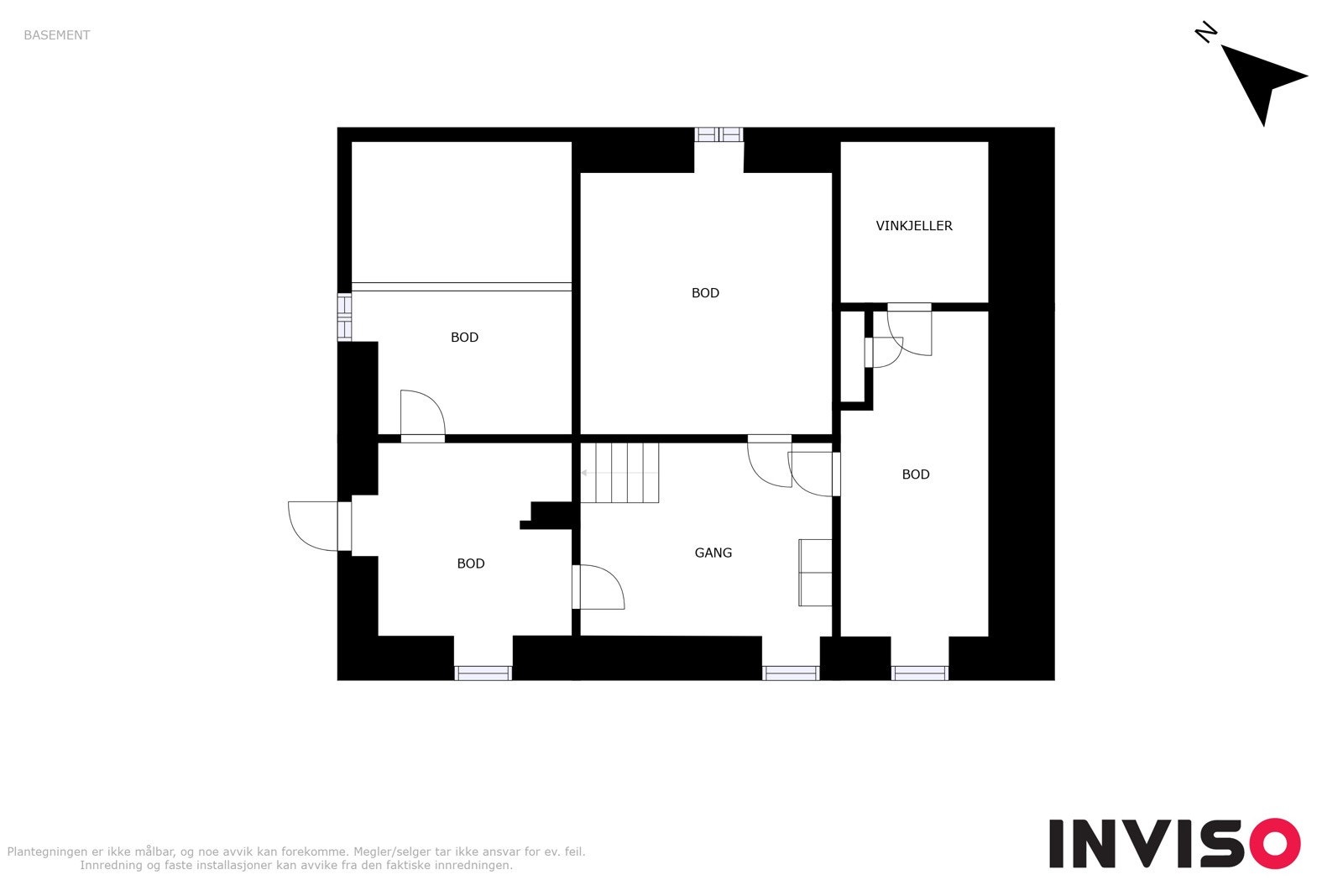Plantegning kjeller - Baarsrudveien 1B Galleribilde