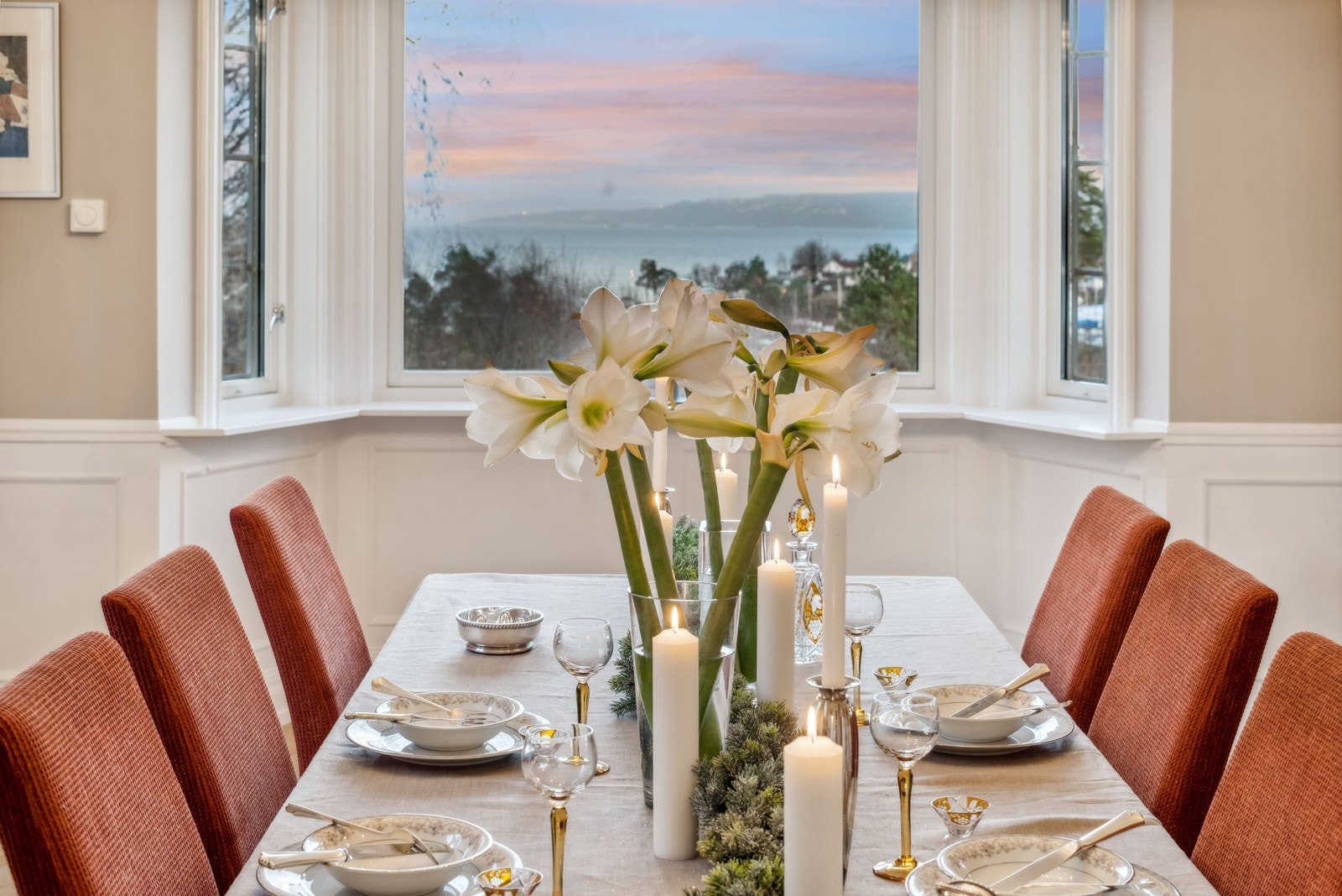 Kan man tenke seg en mer behagelig utsikt enn denne fra middagsbordet? Galleribilde