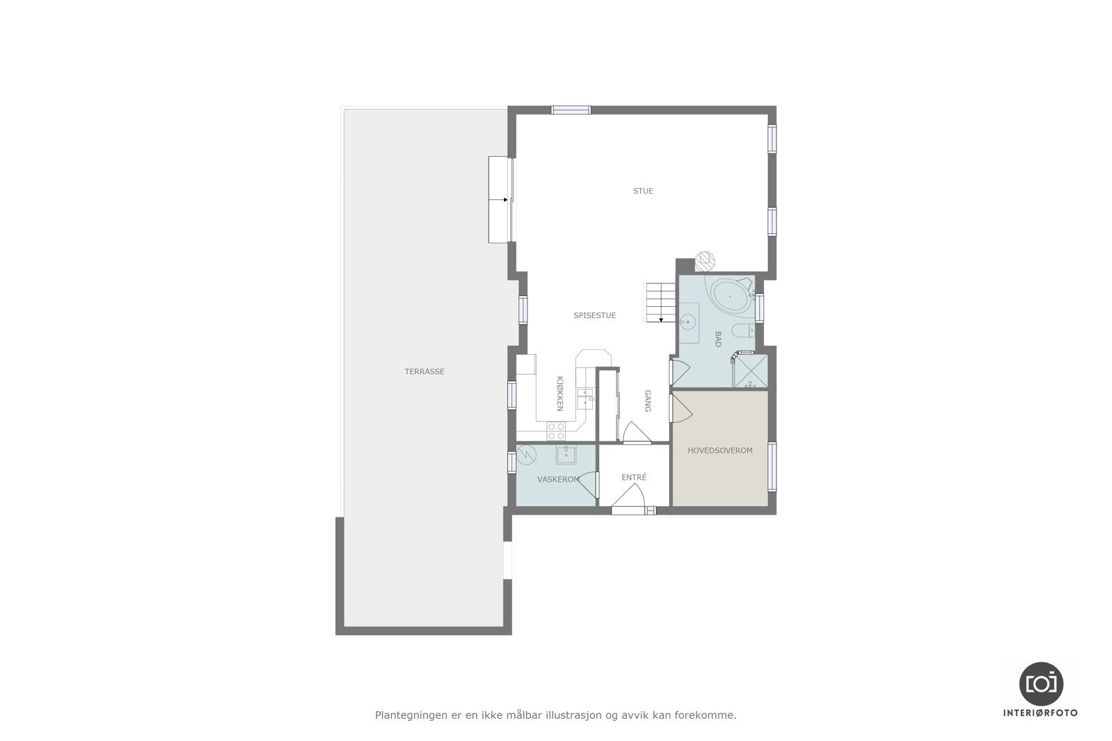 Plantegning hovedetasje Galleribilde