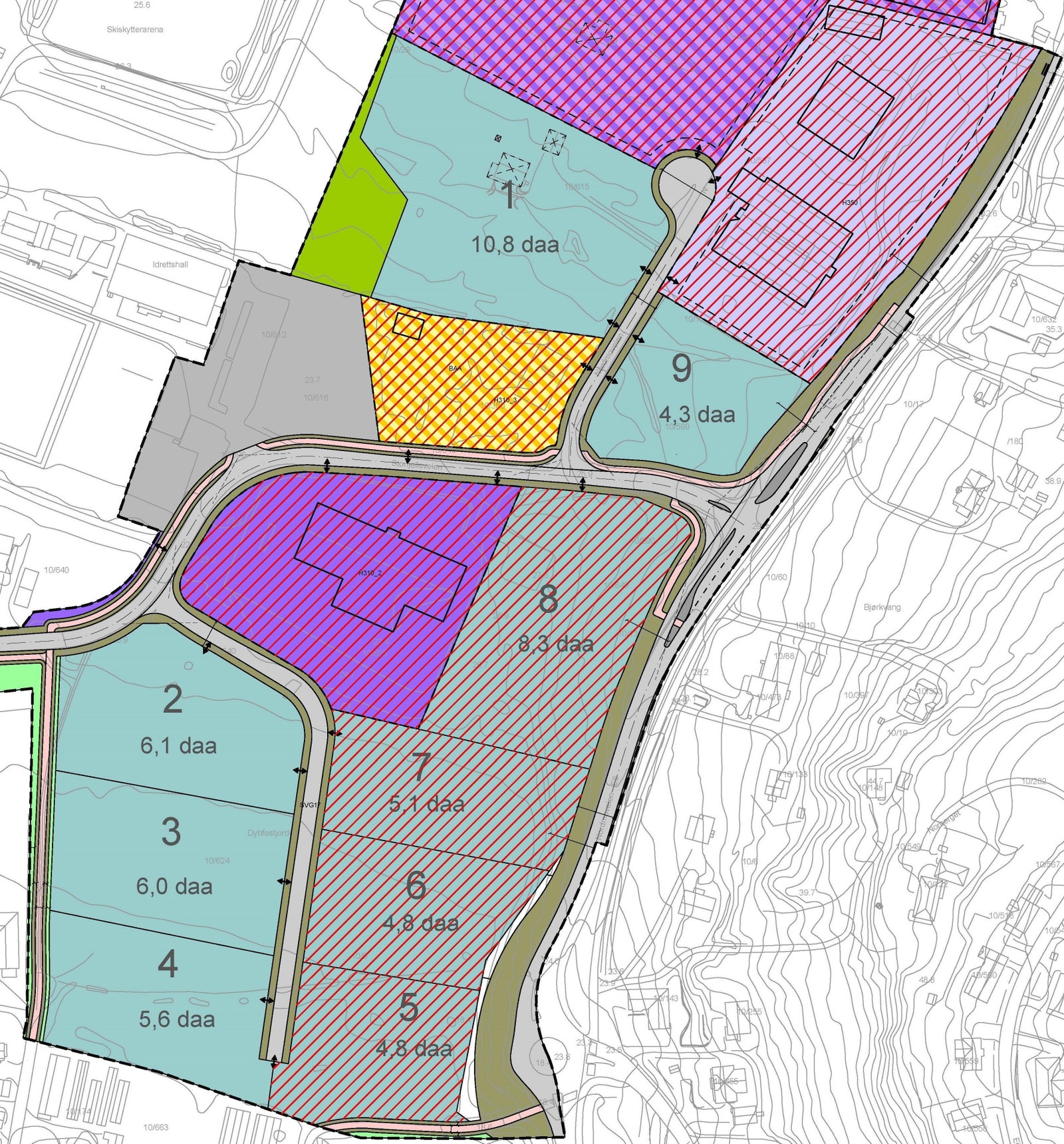 Tomter med nummer Galleribilde