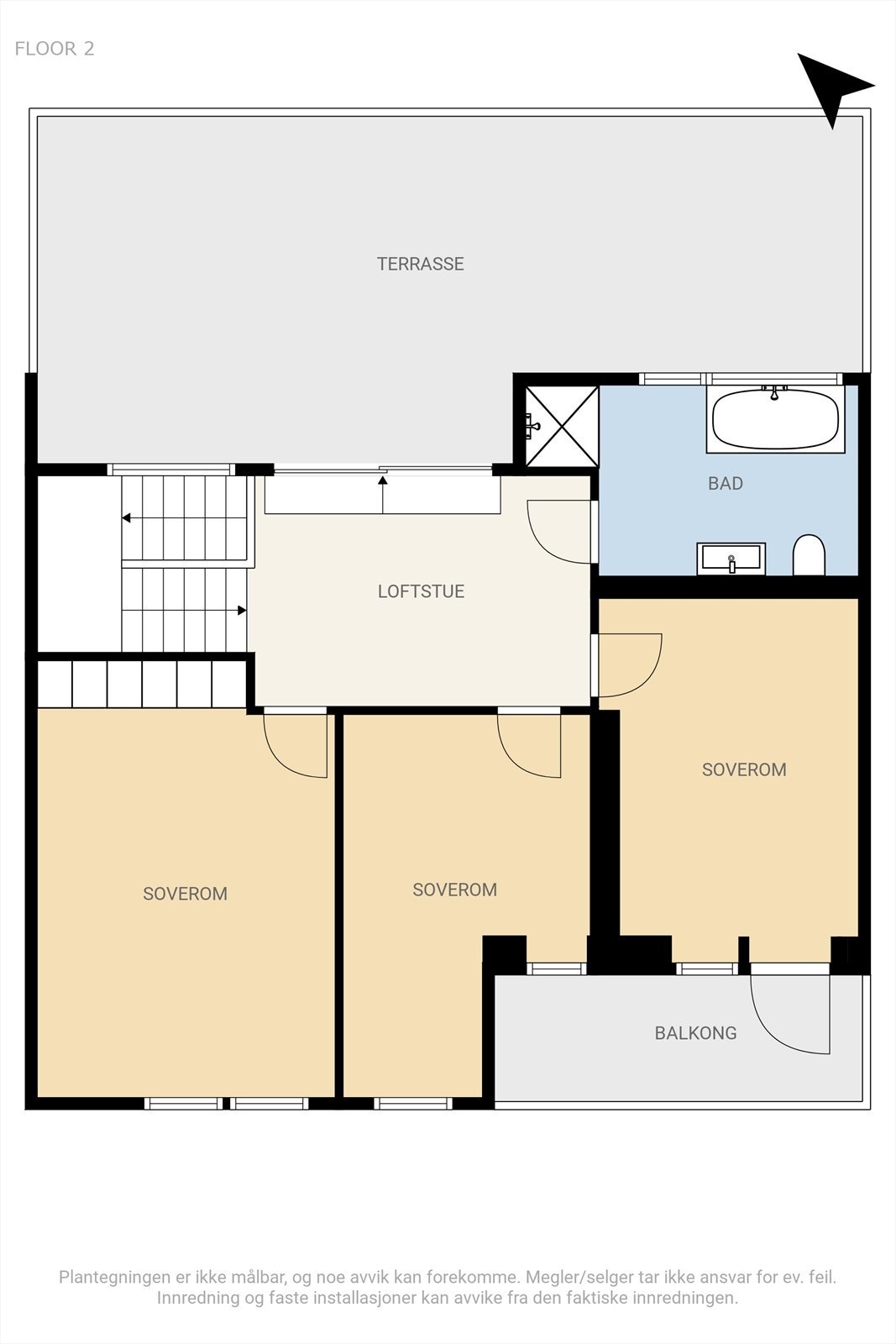 Plantegning 2. etasje. Galleribilde