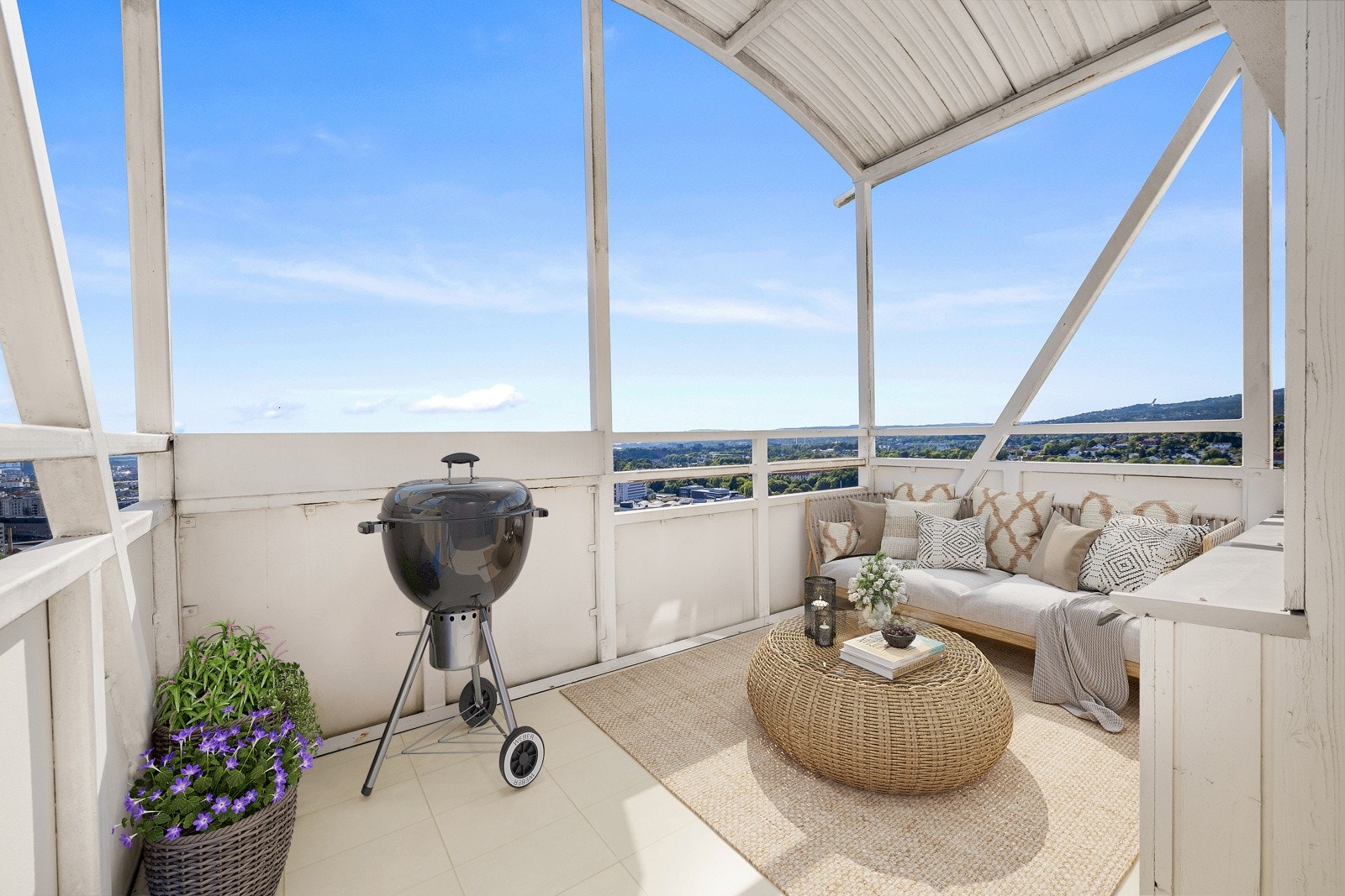 Illustrasjonsbilde for balkong. Galleribilde