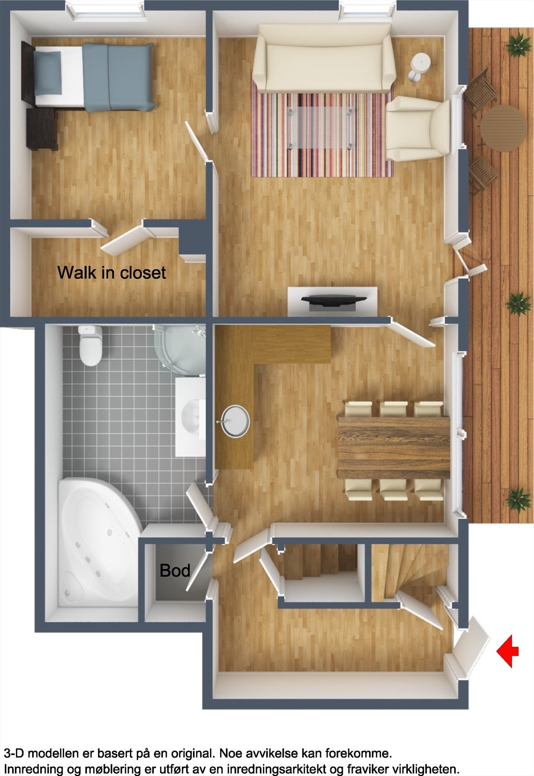 Plantegning leilighet i 1. etg. Galleribilde