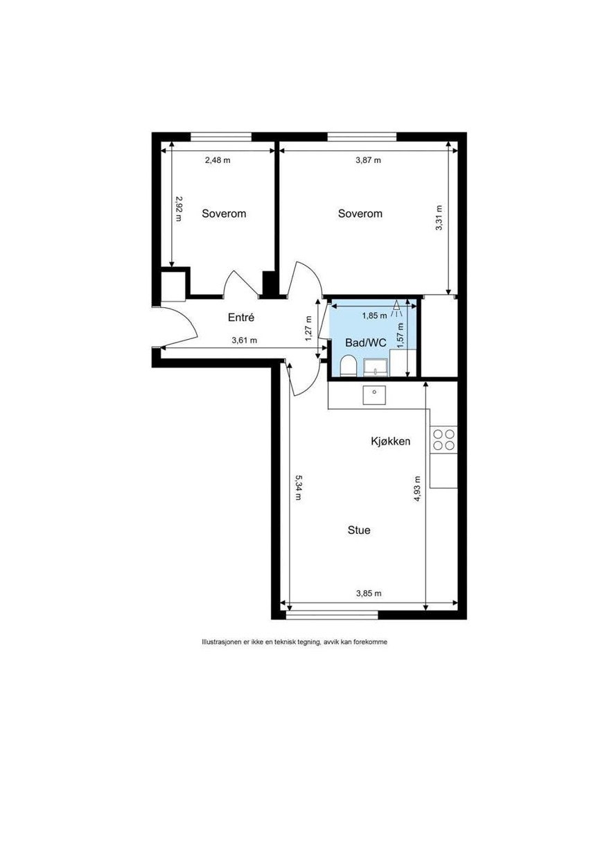 Alternativ plantegning Galleribilde
