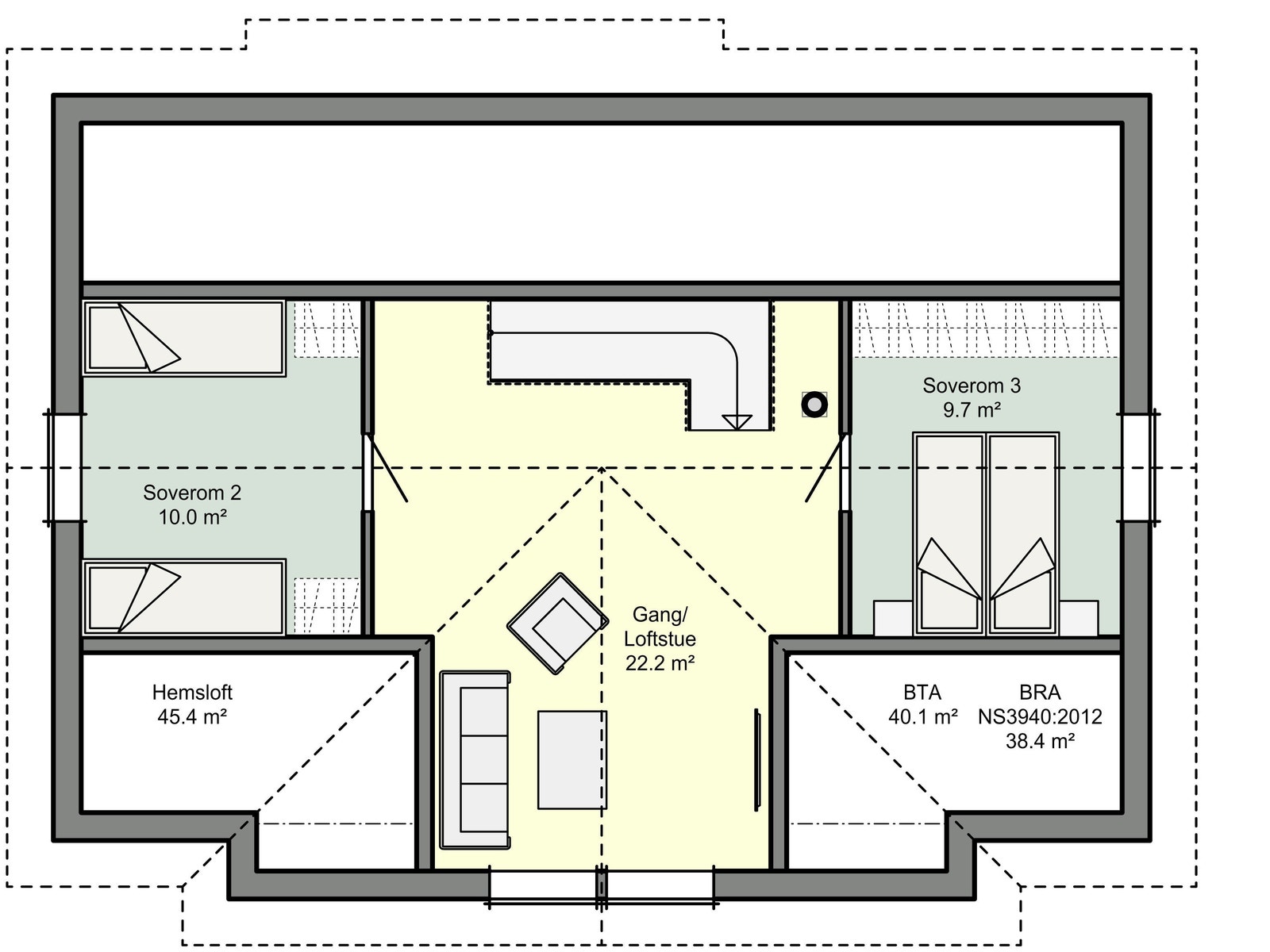 Plan loft Galleribilde