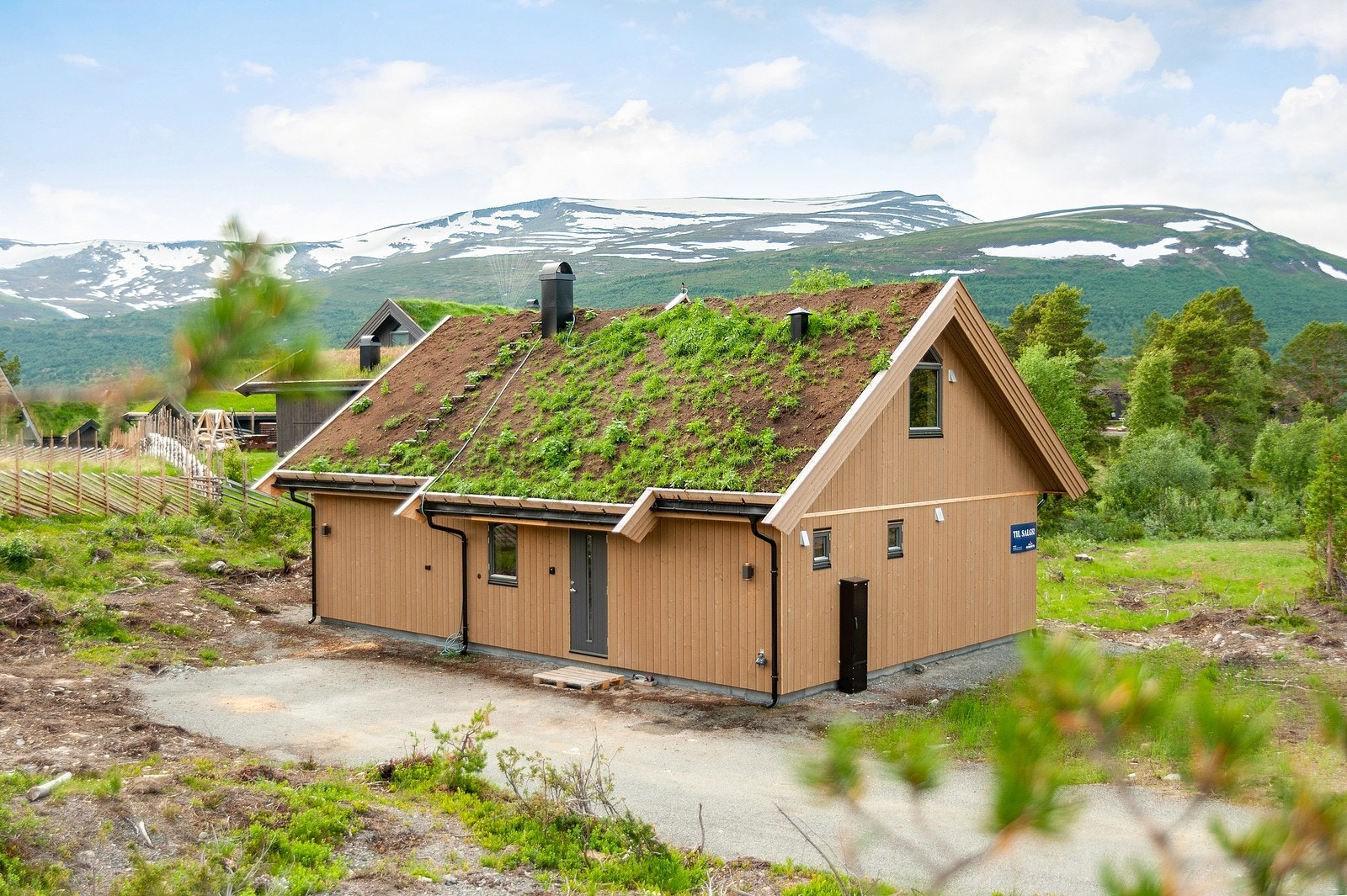 Kleberberget er et godt etablert hytteområde med skispor som går igjennom feltet Galleribilde