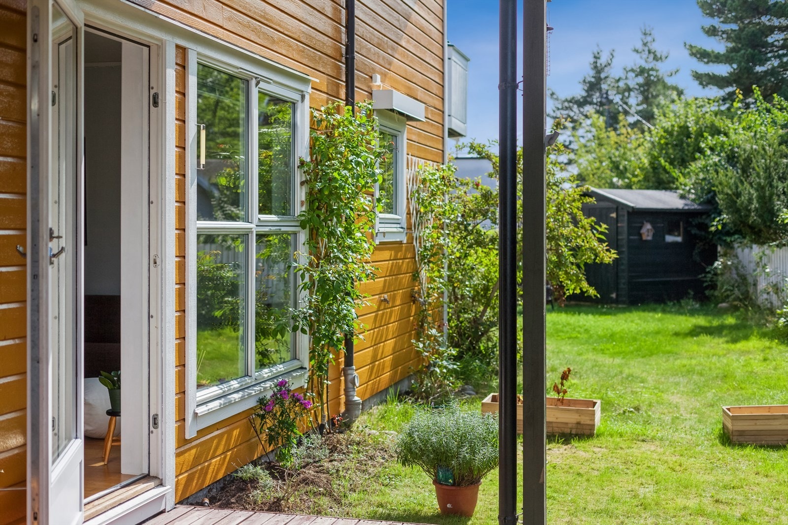 Herlig sommerstemning på koselig uteplass. Galleribilde