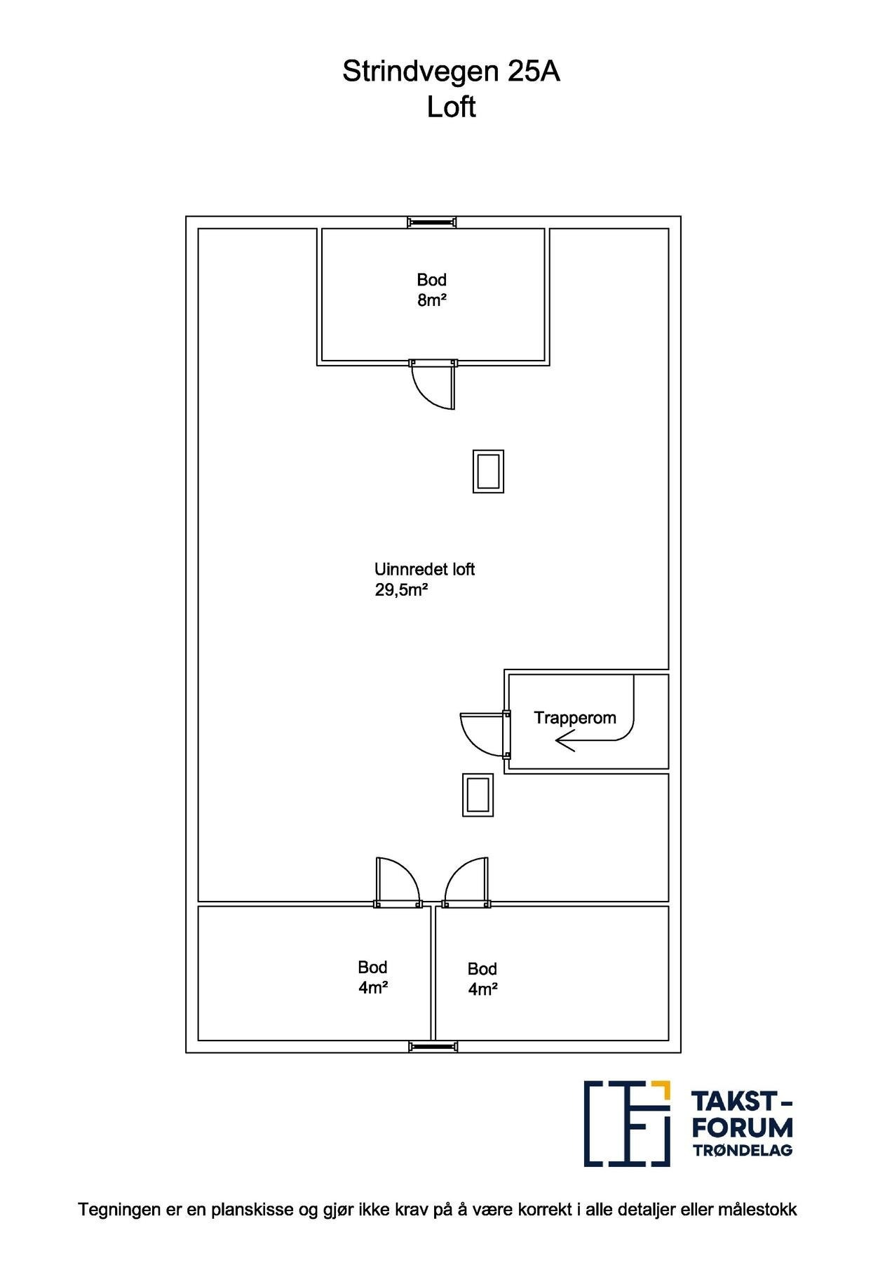 Plantegning loft. Galleribilde